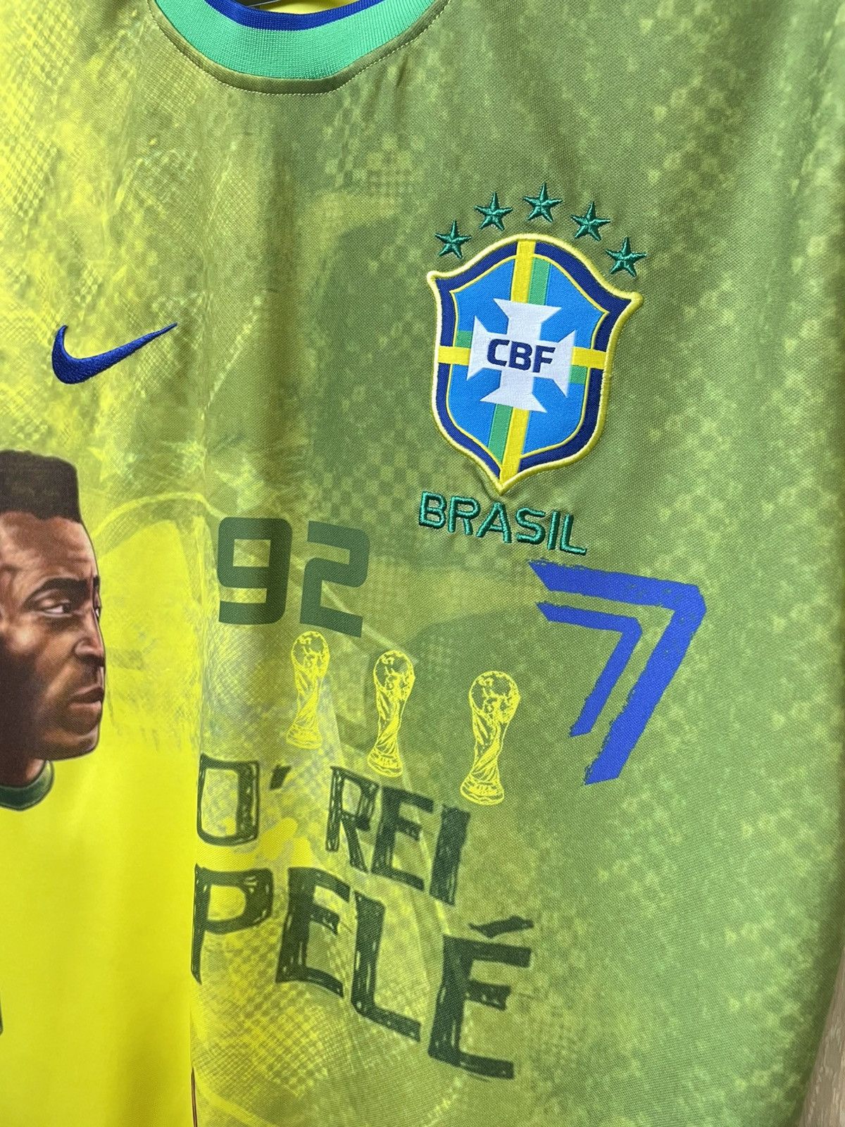 Nike Pele #10 Nike Brasil Jersey Size US XL / EU 56 / 4 - 2 Thumbnail