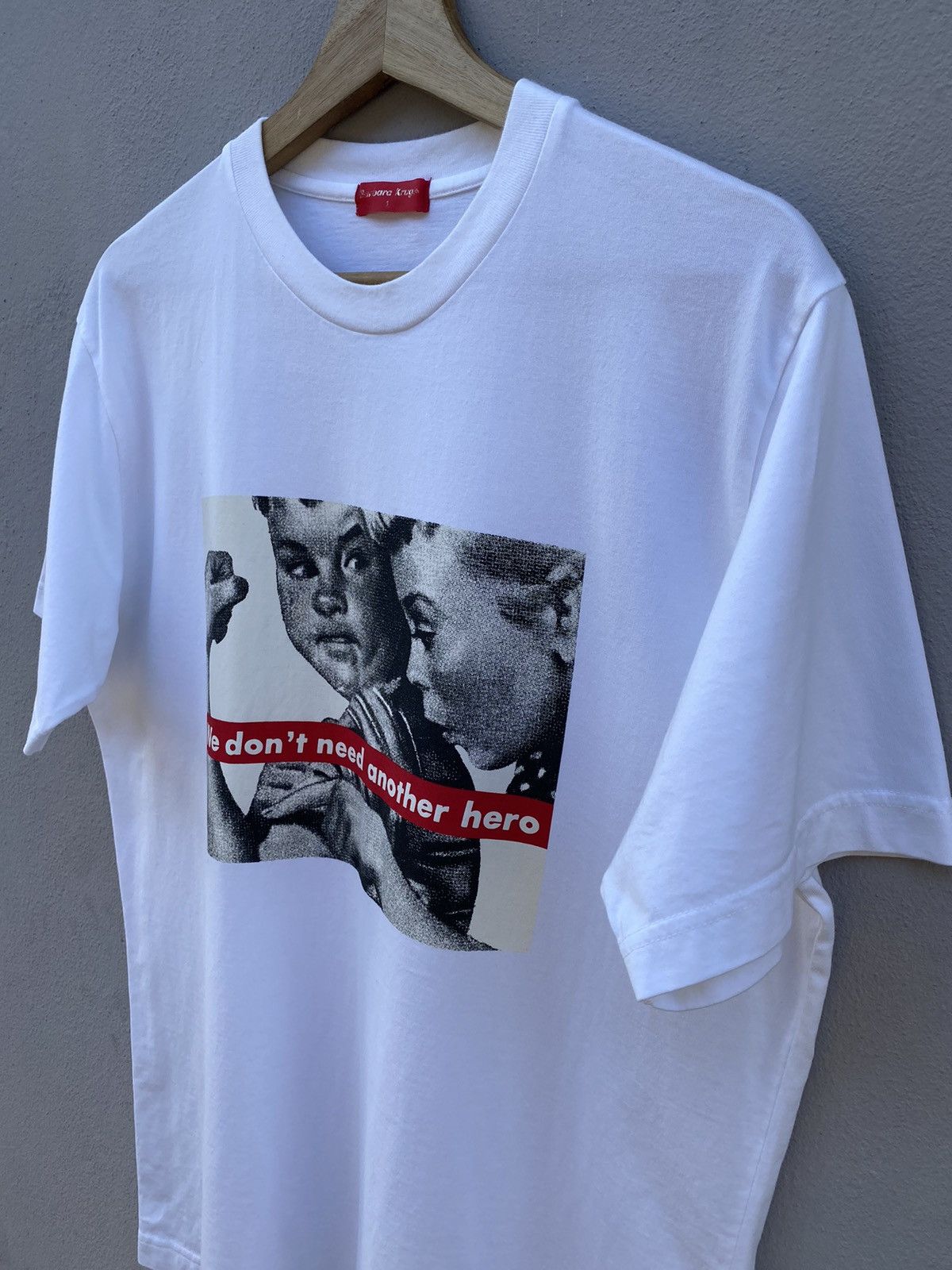 Barbara Kruger × Vintage 🔥Vintage BARBARA KRUGER “We Don’t Need Another Hero” Art Tee Size US M / EU 48-50 / 2 - 4 Thumbnail