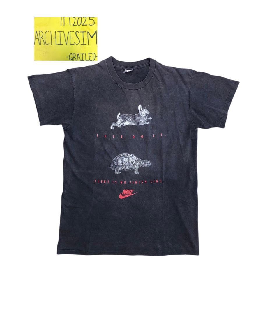 Nike Vintage 90's Nike Turtle & Rabbits Story Tshirt Size US L / EU 52-54 / 3 - 2 Thumbnail