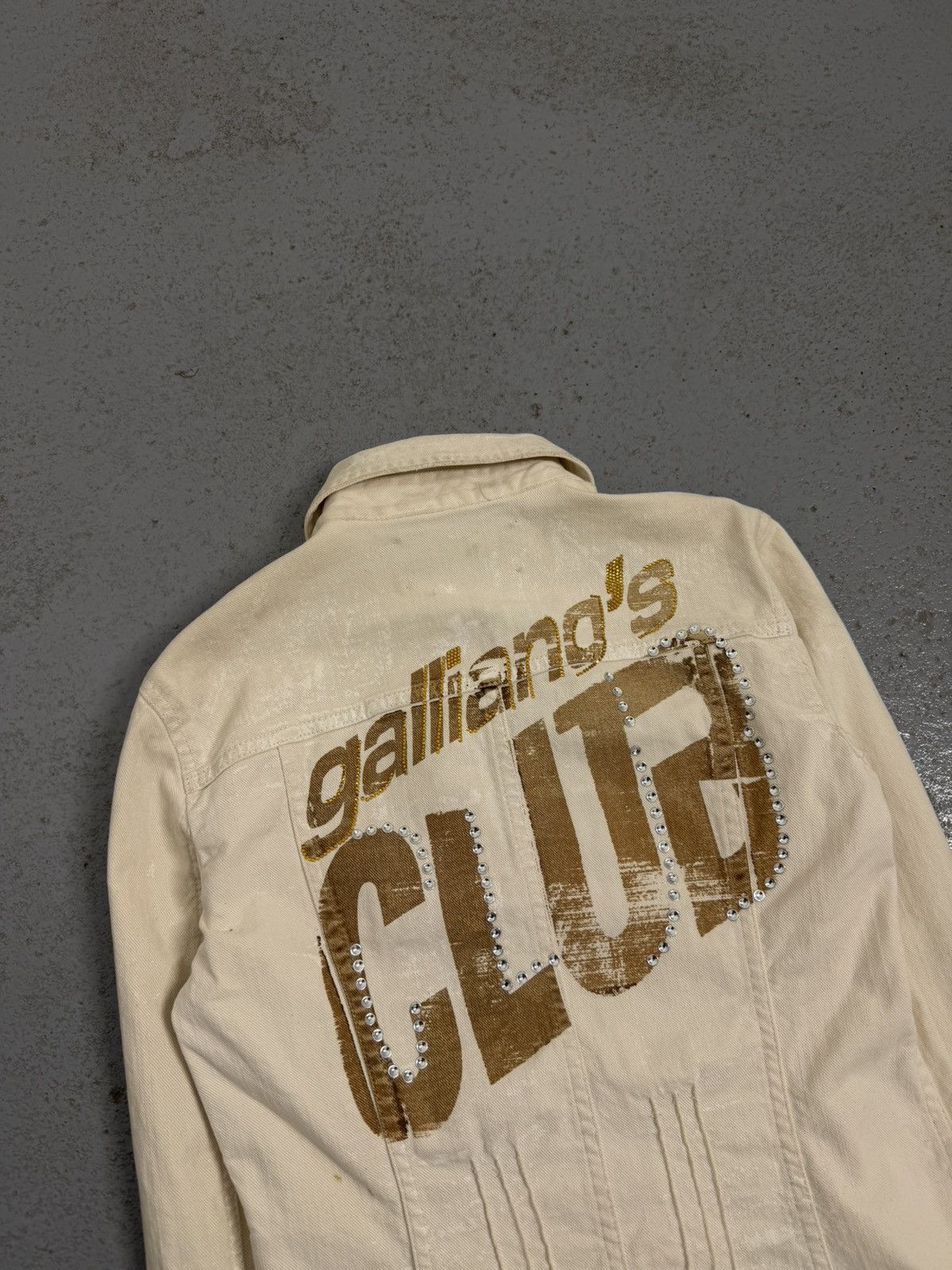 John Galliano 00s John Galliano Galliano’s Club Painted Raw Denim Jacket Size S / US 4 / IT 40 - 12 Thumbnail