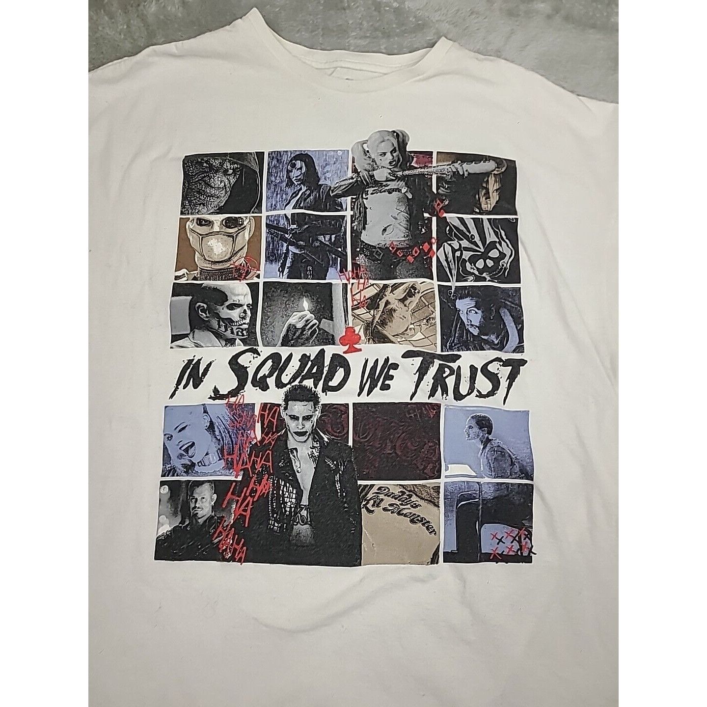 Marvel Comics Suicide Squad In Squad We Trust Graphic Tee White T Shirt Me Size US XXL / EU 58 / 5 - 2 Thumbnail