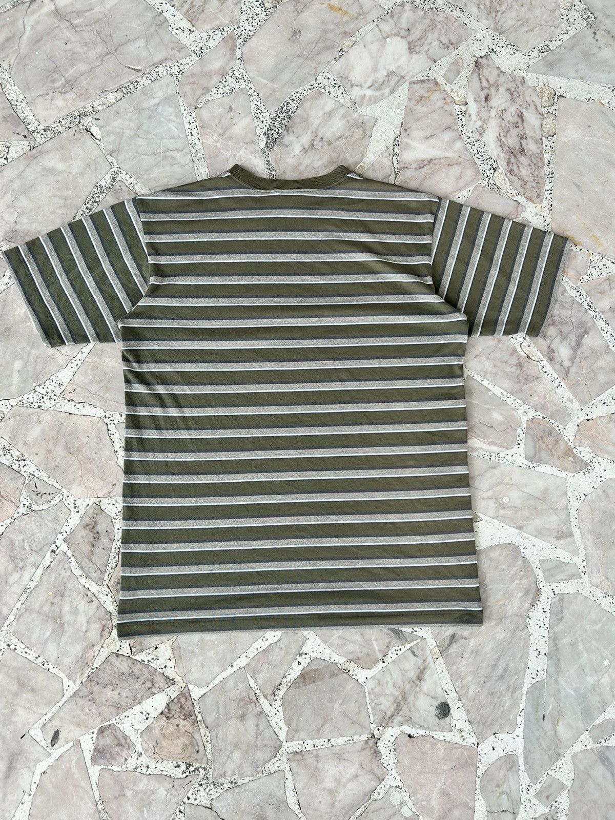 The North Face Vintage North Face Green Stripes Tee Size US M / EU 48-50 / 2 - 2 Thumbnail