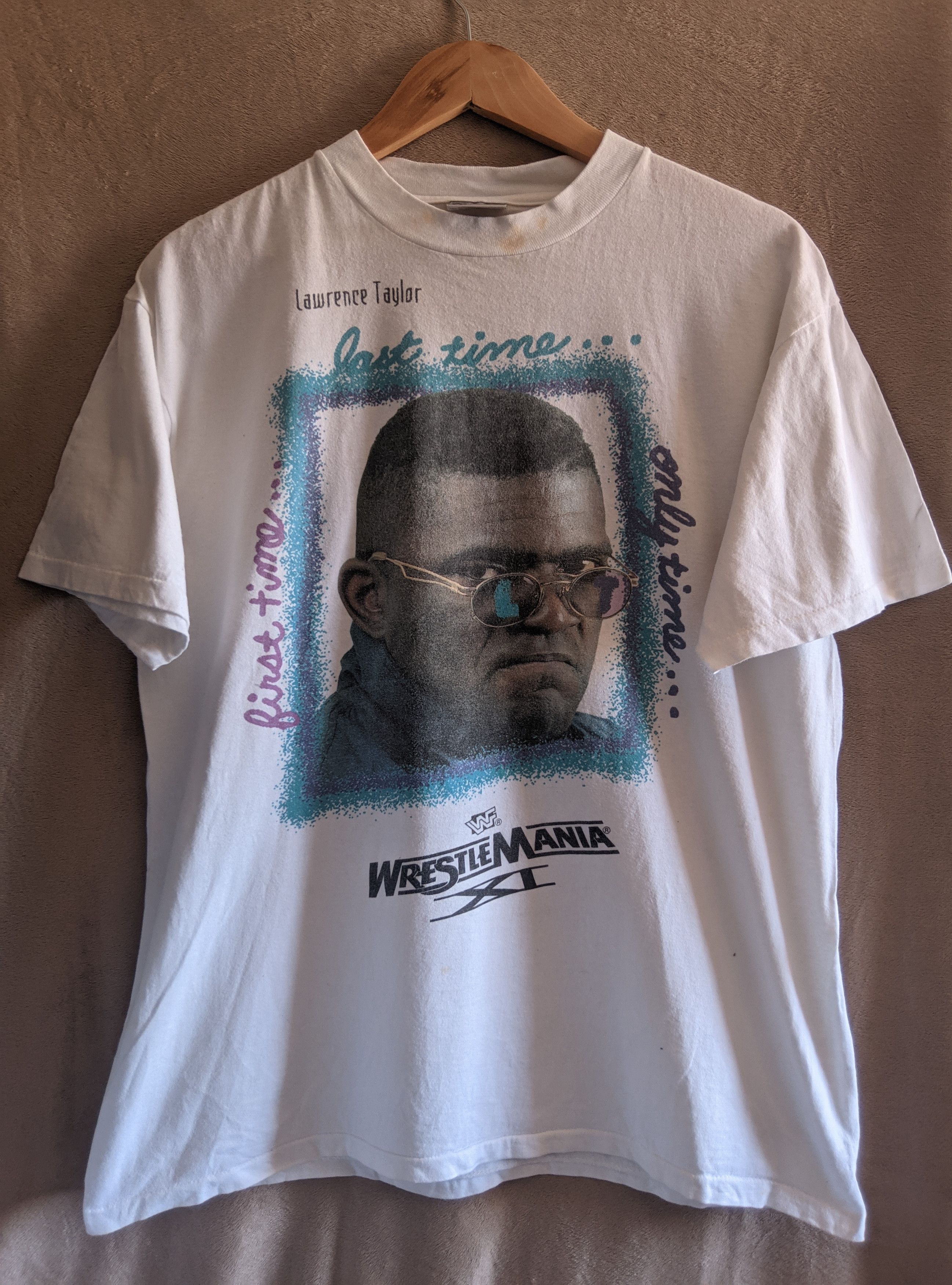 Vintage rare 1995 Lawrence Taylor wwf tee