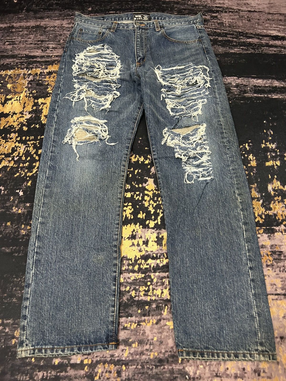 Bounty Hunter Bounty Hunter Japan Madness Ripped Jeans Size US 35 - 2 Thumbnail