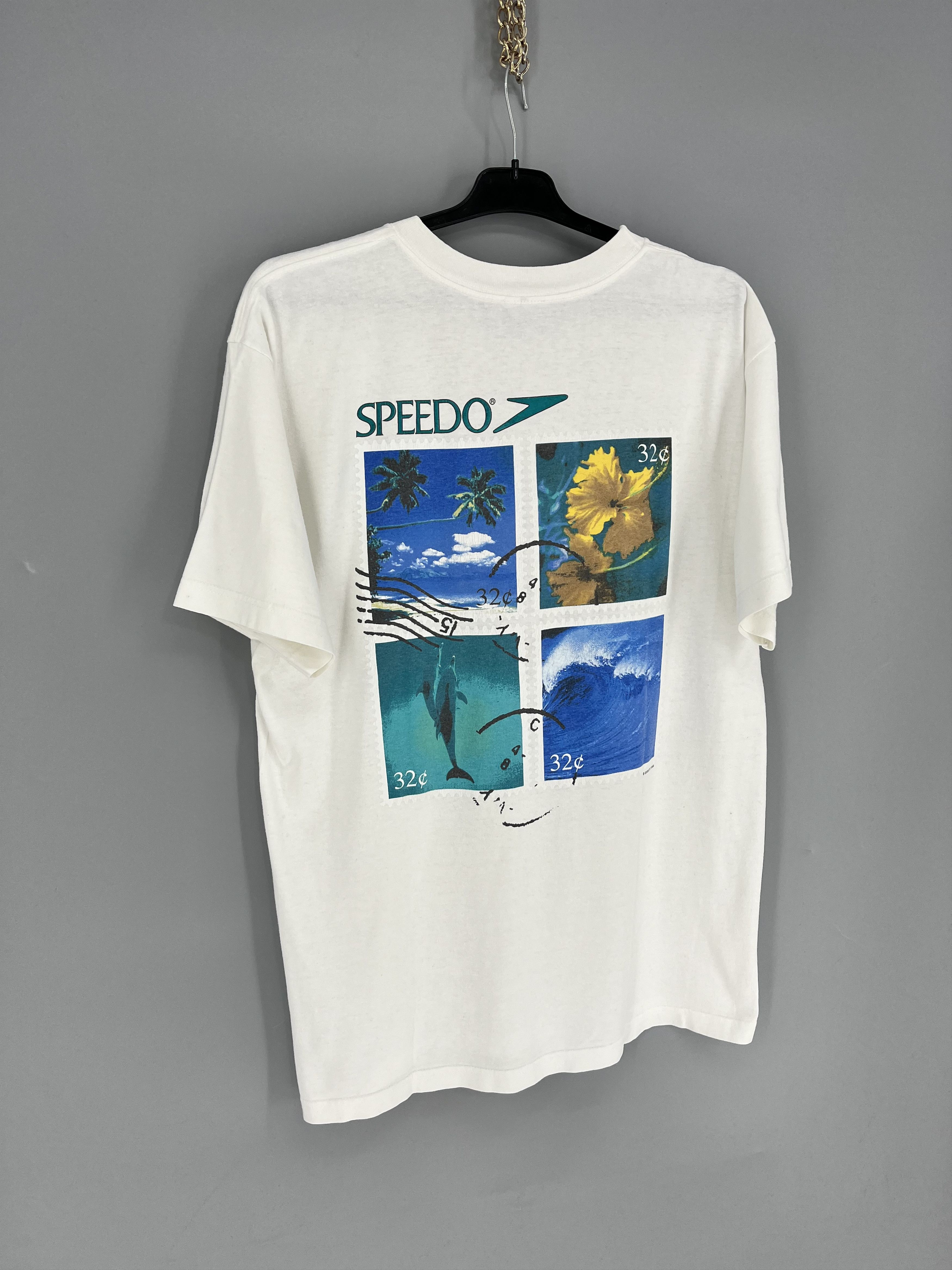 Speedo T shirt Vintage Speedo 1999 L Timbre Nature Dauphin Size US L / EU 52-54 / 3 - 12 Thumbnail