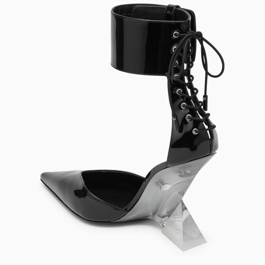 The Attico o1d2blof1024 Morgan Pump With Ankle Strap in Black Size US 8.5 / IT 38.5 - 4 Thumbnail