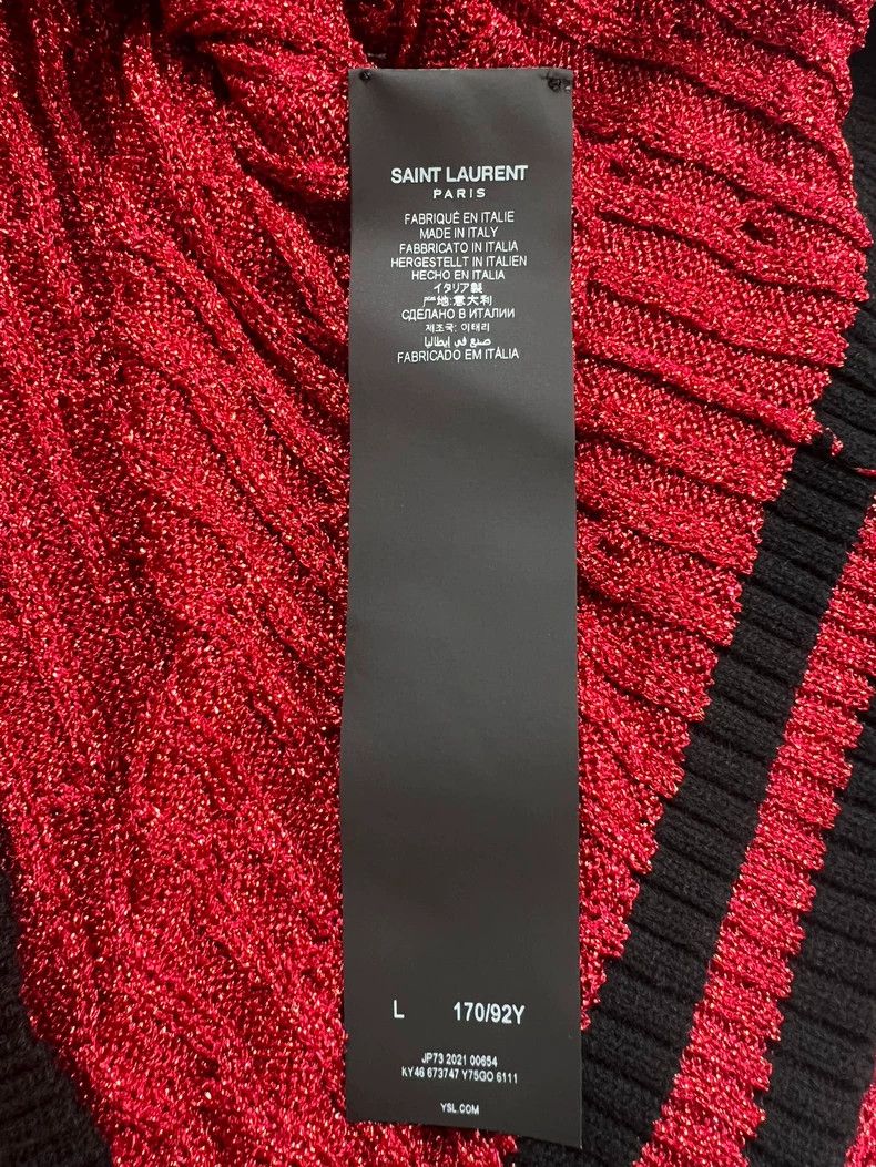 Yves Saint Laurent Saint Laruent 21 FW fine sparkle knit sweater 2502-Nextarro Size L / US 10 / IT 46 - 4 Thumbnail