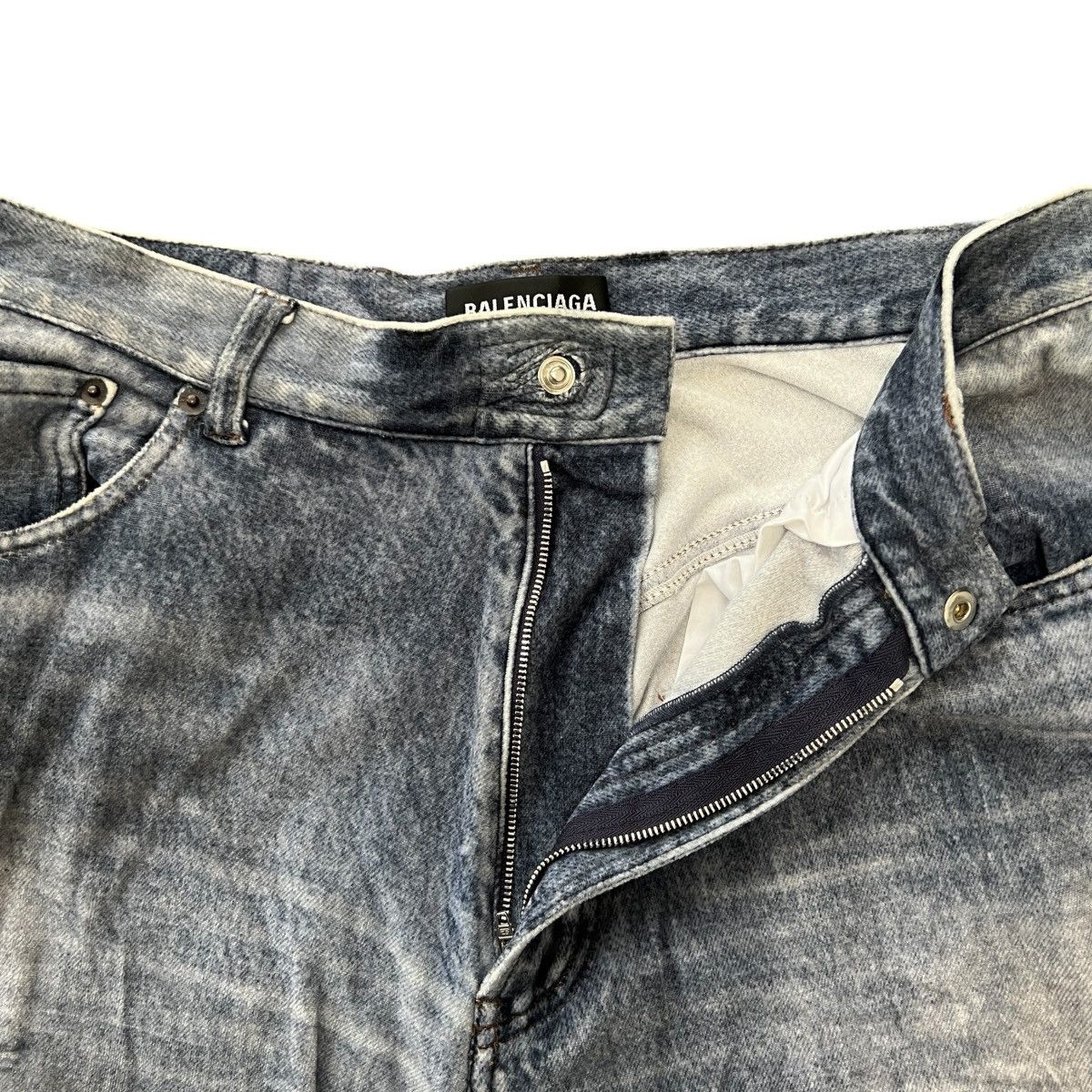 Balenciaga BALENCIAGA 21 Winter Trompe-l'oeil Velours Denim Pants Size US 29 - 5 Thumbnail