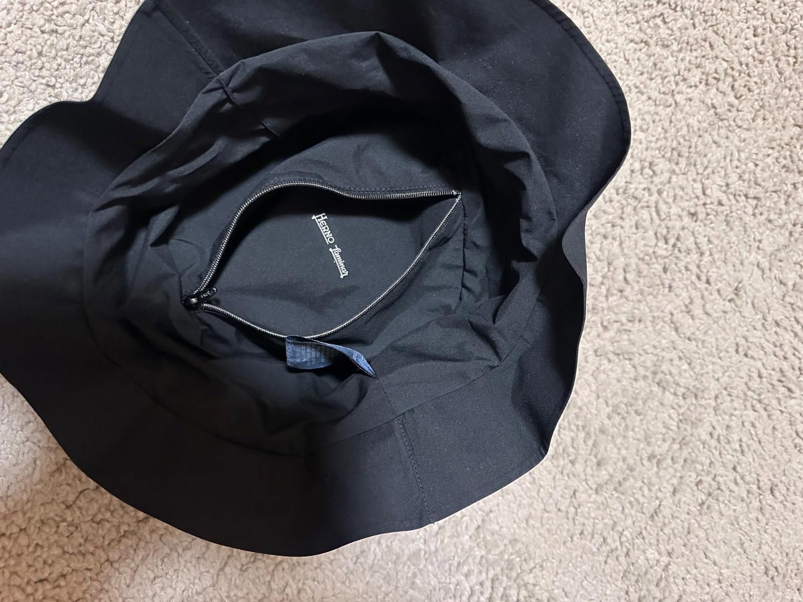 Herno Herno Black Laminar Hat Panama Sz 58 Size ONE SIZE - 7 Thumbnail