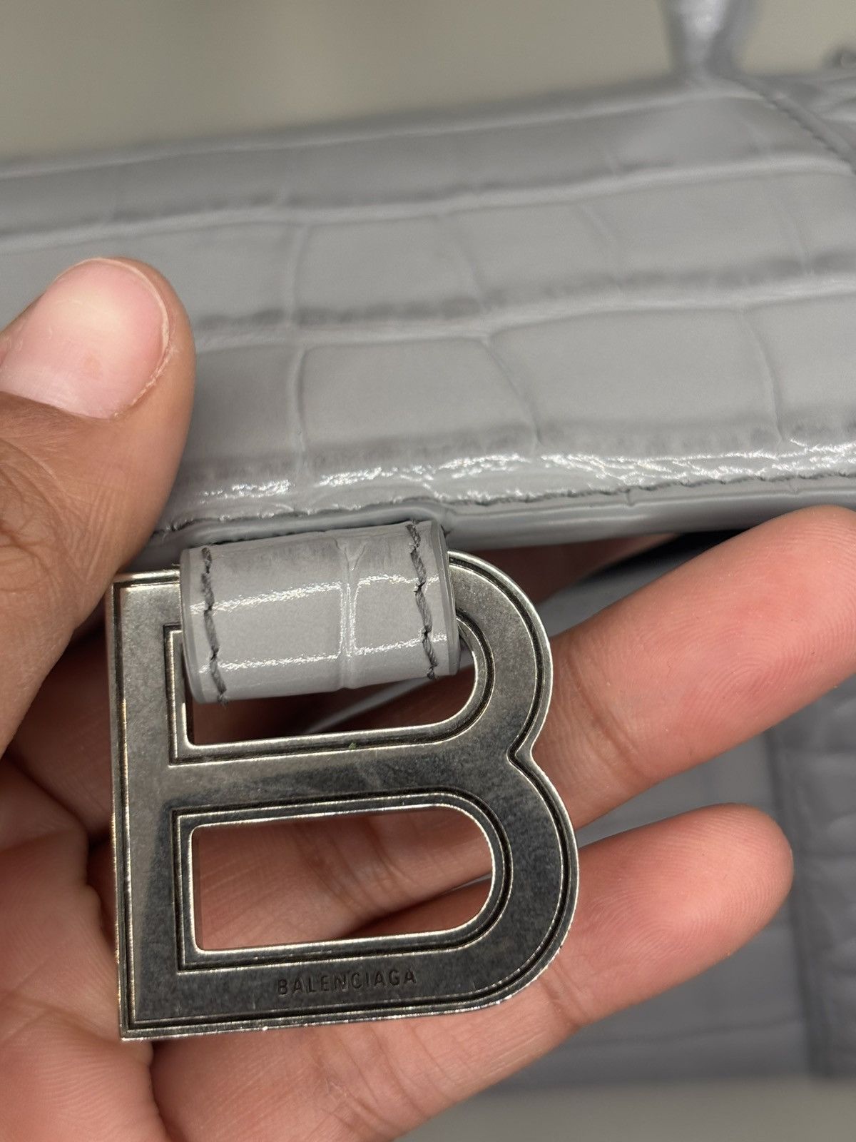 Balenciaga Balenciaga HourGlass Embossed Leather Too Handle Size ONE SIZE - 14 Thumbnail