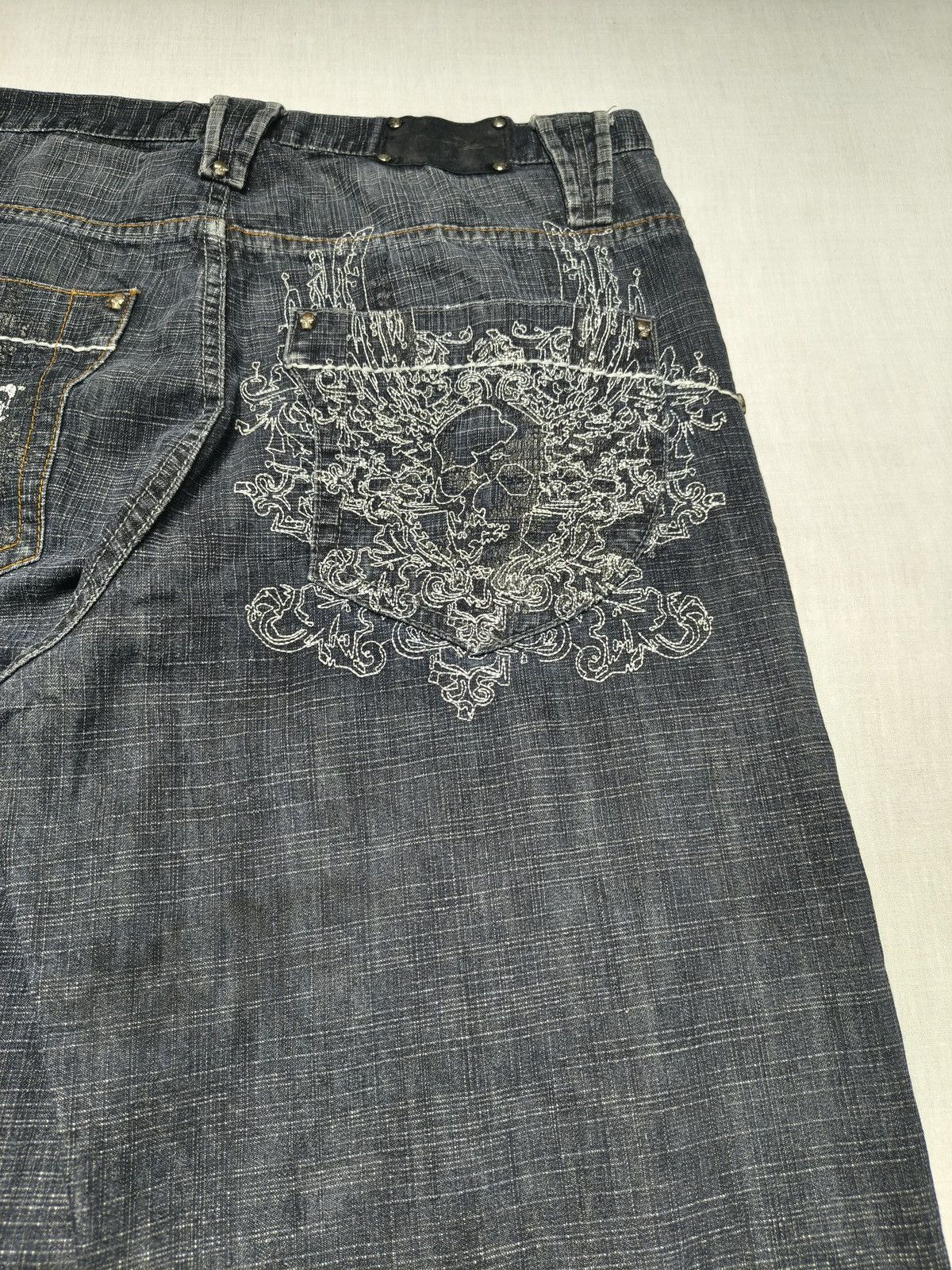 Southpole BLACK BAGGY GRUNGE DADA Y2K HIP HOP JEANS 🤩(023) Size US 36 / EU 52 - 4 Thumbnail