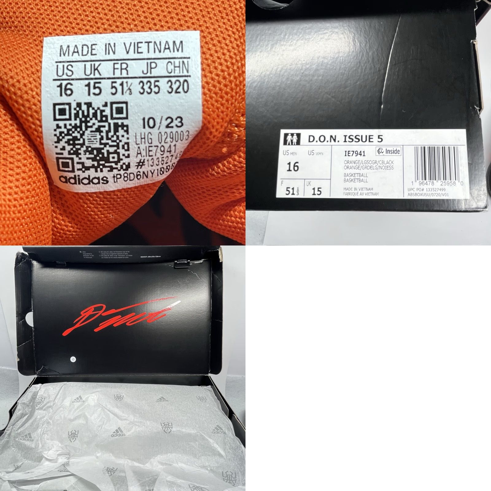 Adidas Adidas D.O.N. Issue 5 Men’s Size 16 Black Orange Basketball Sneakers IE7941 New Size US 15 / EU 48 - 10 Thumbnail