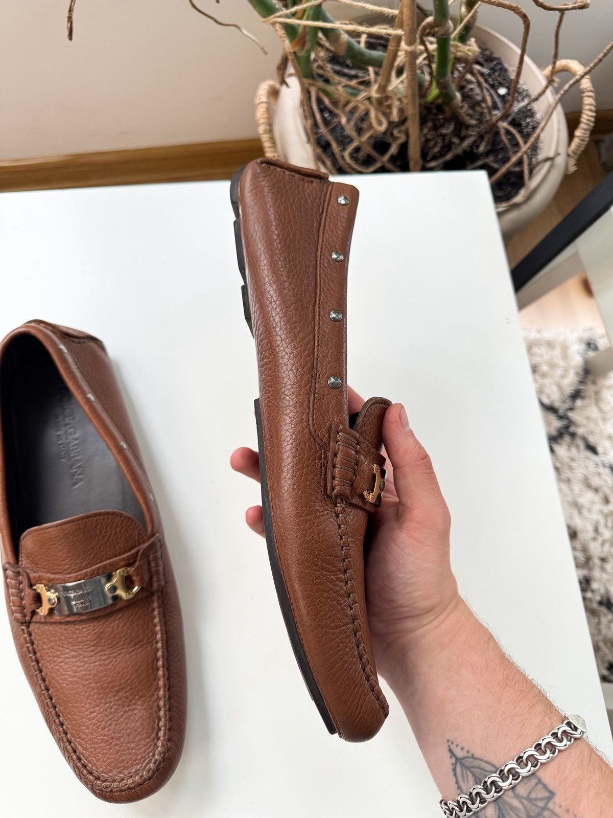 Dolce & Gabbana Dolce & Gabbana leather loafers shoes size 46(30cm) Size US 12.5 / EU 45-46 - 6 Thumbnail
