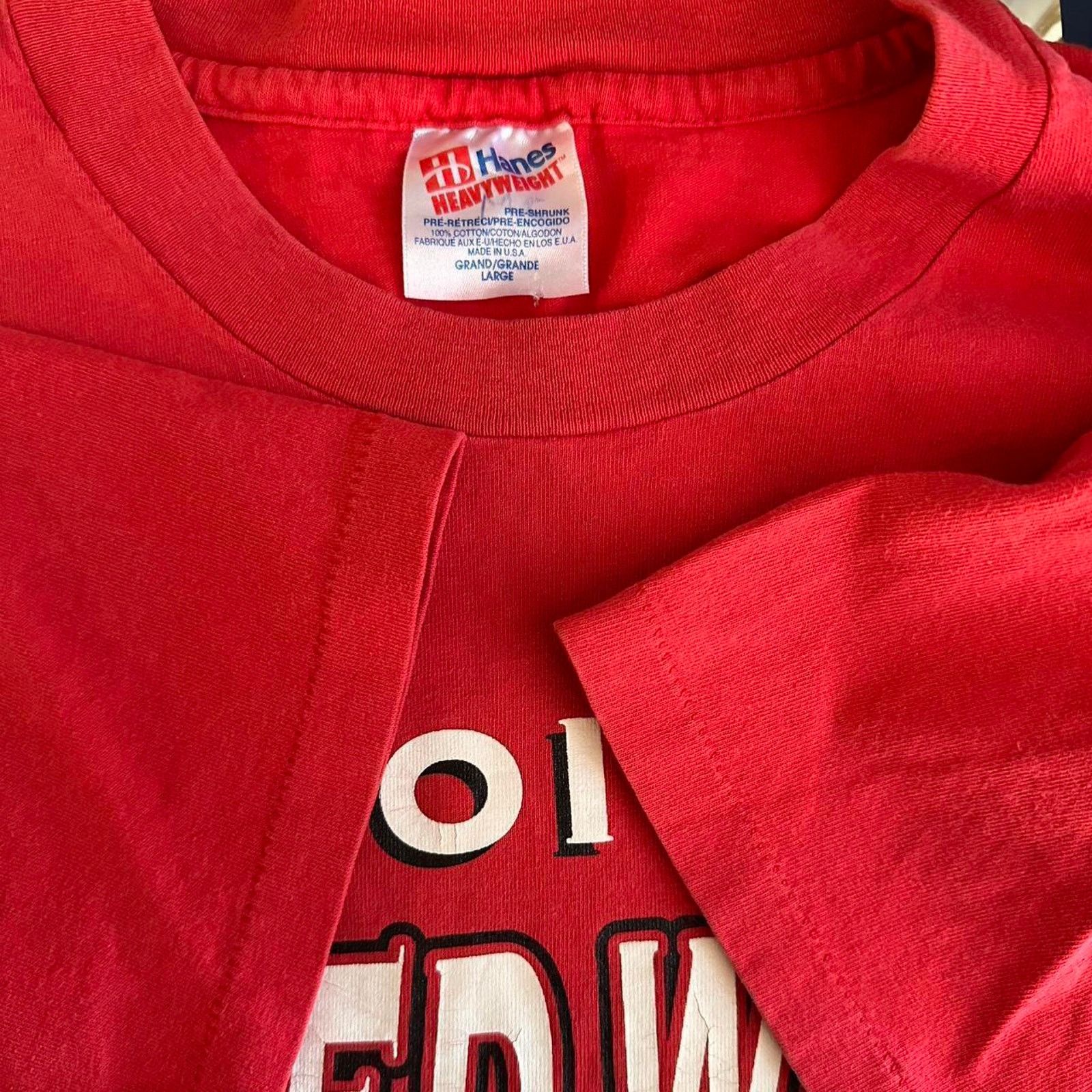 Hanes × Vintage Vintage 1993 Detroit Red Wings Shirt Size US L / EU 52-54 / 3 - 8 Thumbnail