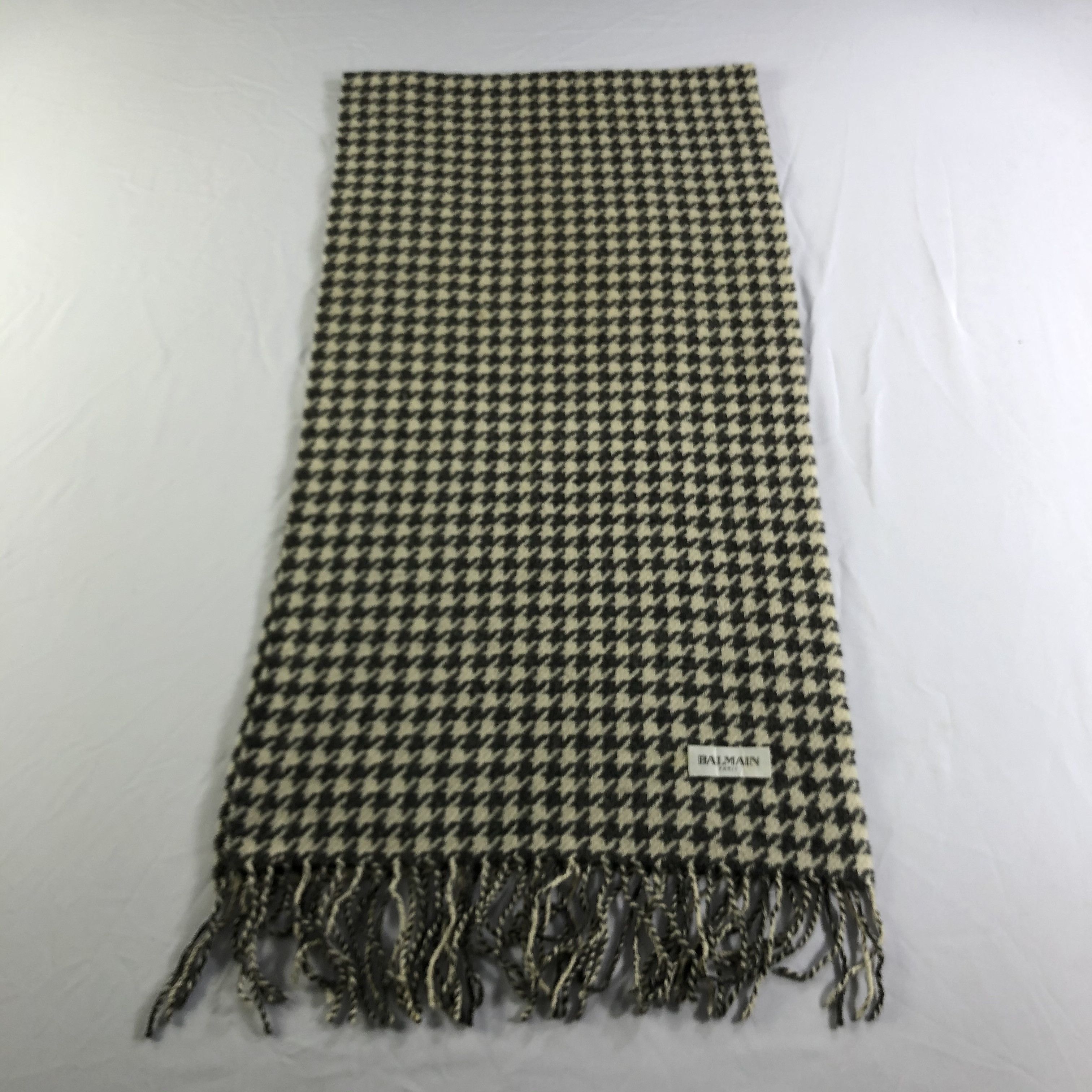 Pierre Balmain Balmain Houndstooth Cashmere Scarf Muffler Neckwear V2407 Size ONE SIZE - 2 Thumbnail