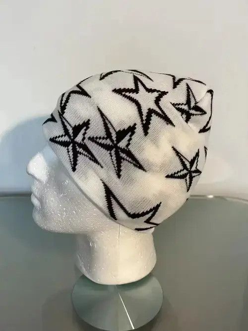 VIBE Y2K Star Beanie (white) Size ONE SIZE - 3 Thumbnail