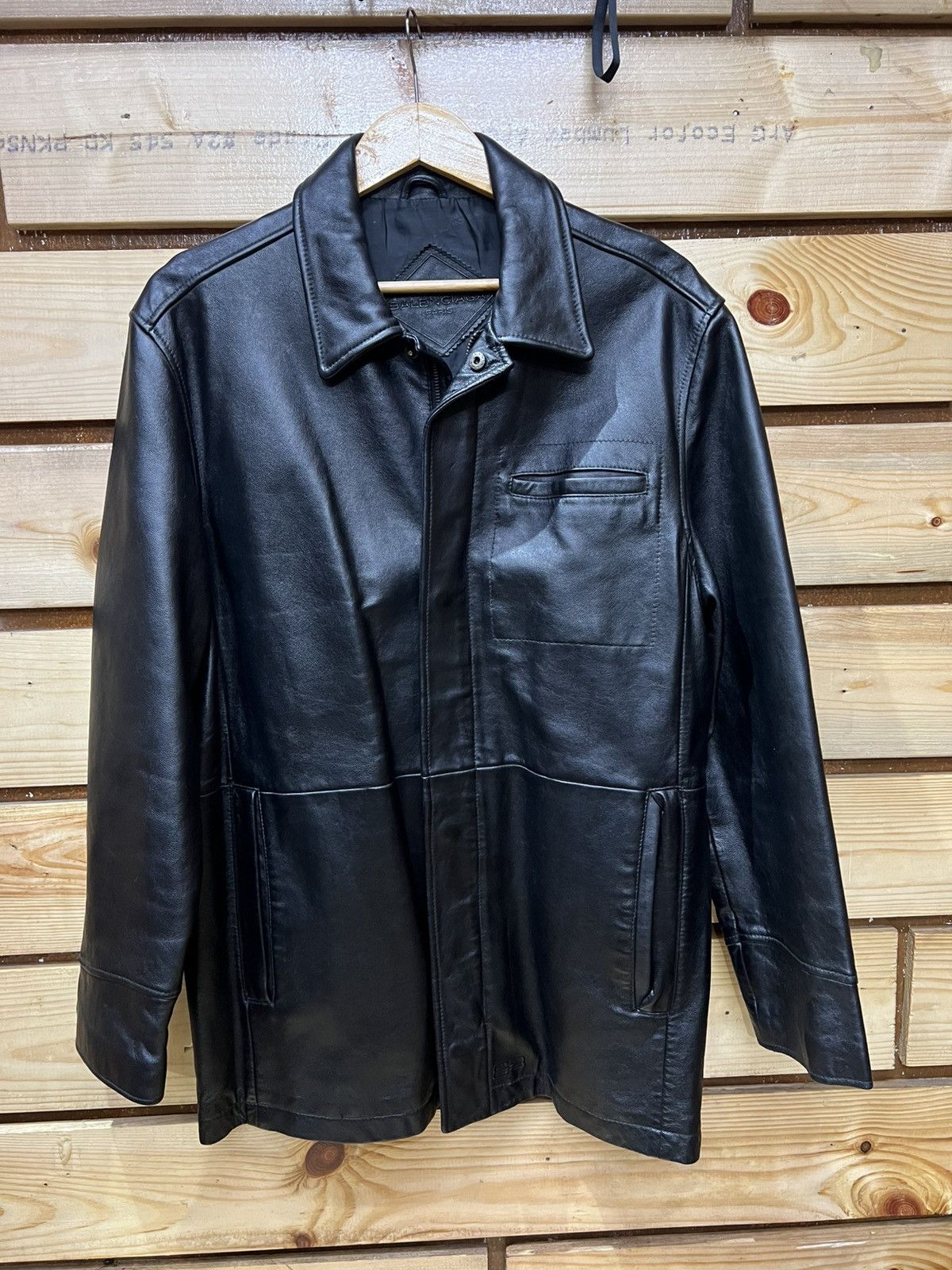 Balenciaga Balenciaga Black Leather Jacket Size US L / EU 52-54 / 3 - 1 Thumbnail