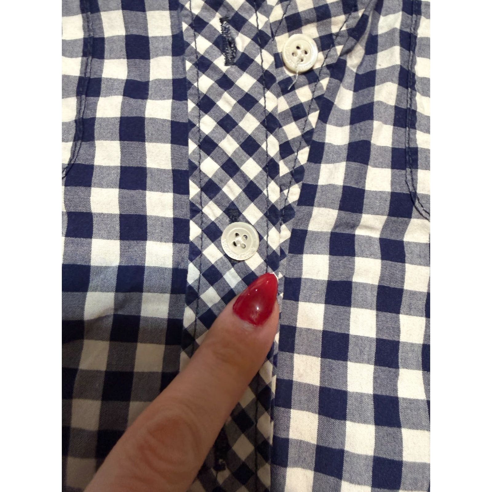 Vineyard Vines VINEYARD VINES Dress Shirt Dress 2 Blue White Checkered Womens 1/4 Button Short Sleeve Vintage: No Size XS / US 0-2 / IT 36-38 - 3 Thumbnail