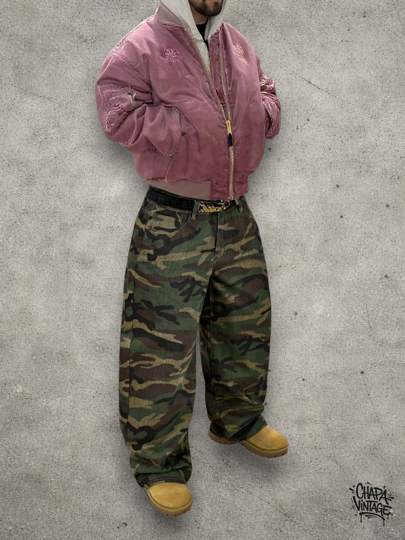 Japanese Brand Baggy cargo camo pants Size US 32 / EU 48 - 4 Thumbnail