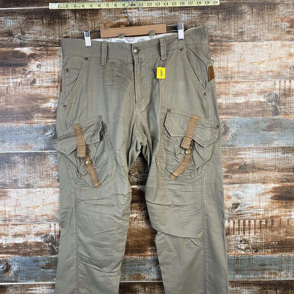 Japanese Brand DL Edwin Green Cargo Multipocket Pants #C971 Size US 32 / EU 48 - 2 Thumbnail