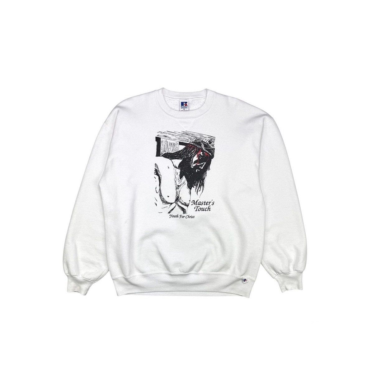 Vintage VINTAGE CRUCIFIXION OF JESUS SWEATSHIRT Size US XL / EU 56 / 4 - 1 Thumbnail