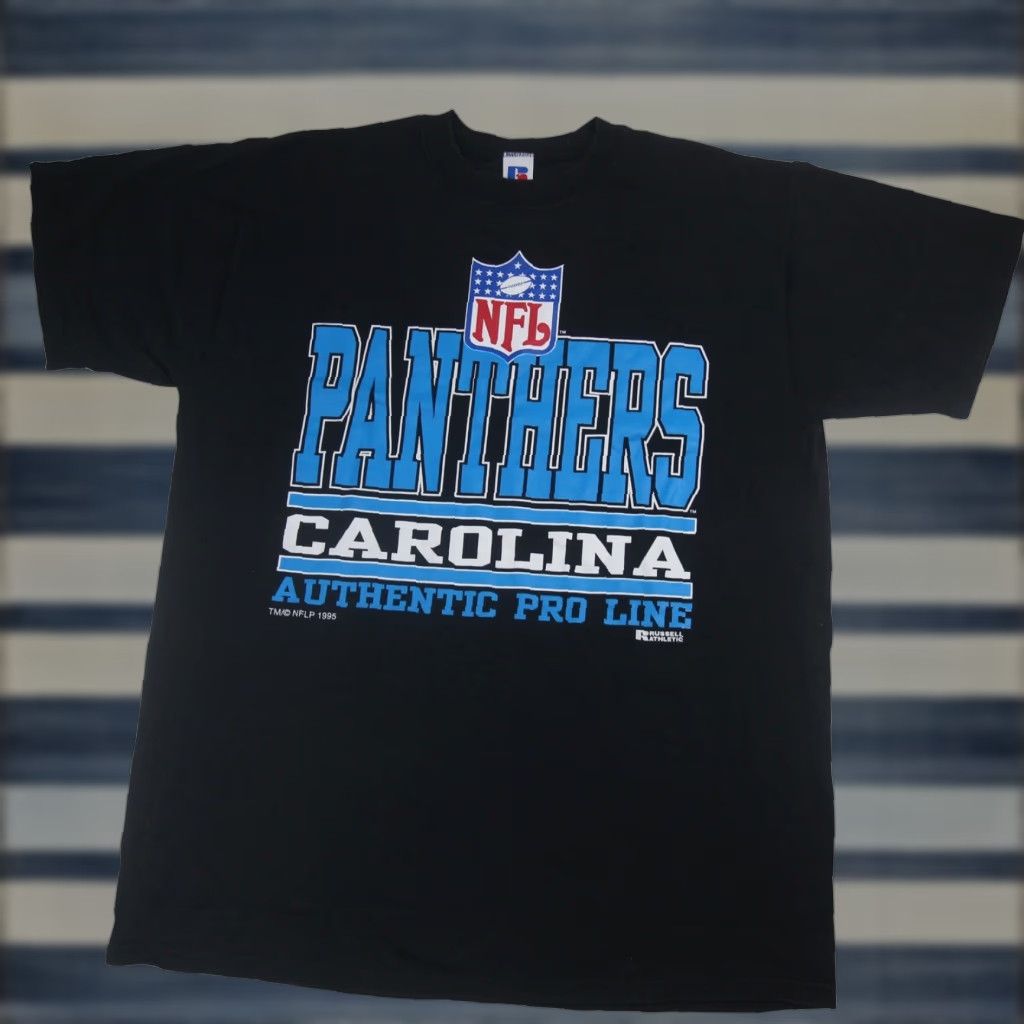 Russell Athletic VINTAGE Russell Athletics Carolina Panthers Graphic T Shirt Mens Large Black Panthers Graphic T Shirt Size US L / EU 52-54 / 3 - 1 Thumbnail