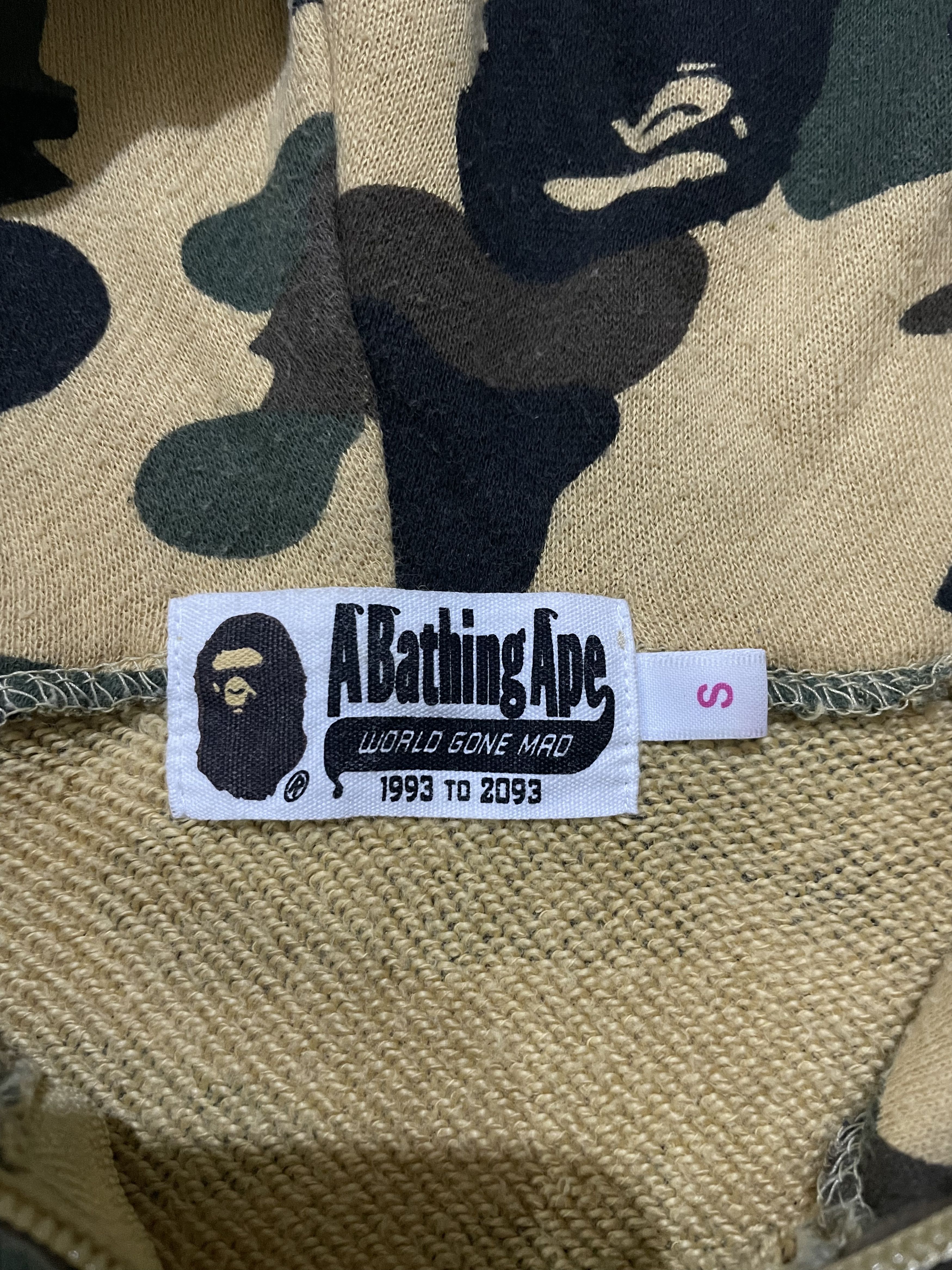 Bape Bape 1st Camo Yellow Full zip Hoodie Size S / US 4 / IT 40 - 8 Thumbnail