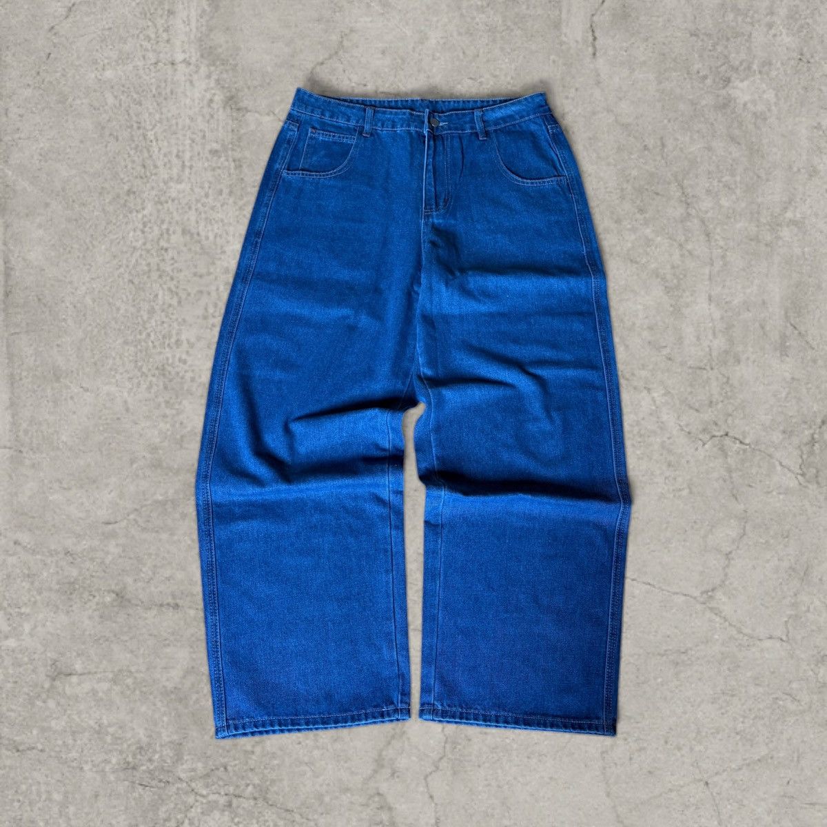 Japanese Brand Cool wide skater Japanese style jeans in blue. Size L Size US 34 / EU 50 - 2 Thumbnail
