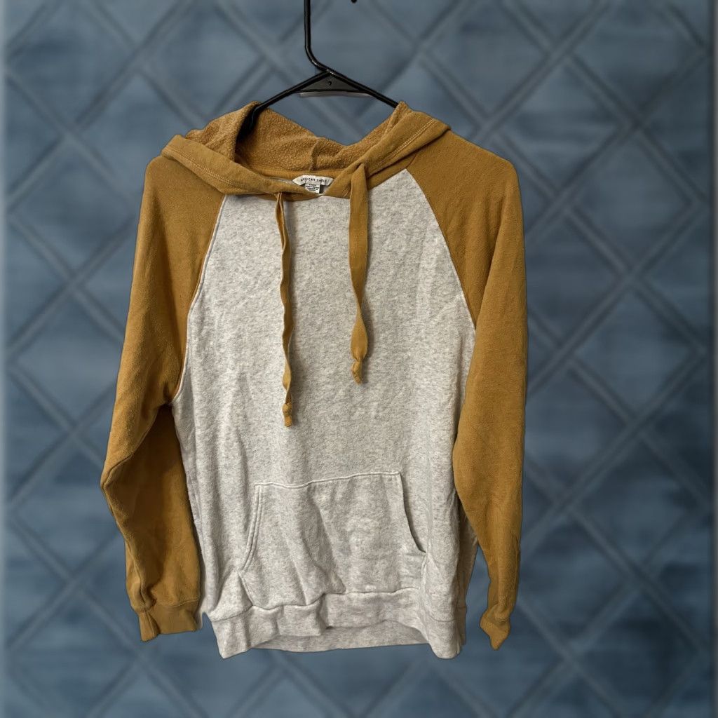American Eagle Outfitters American Eagle Hoodie Size S Gray Brown Knit Sweater Pocket Casual Lounge Cozy Size S / US 4 / IT 40 - 1 Thumbnail
