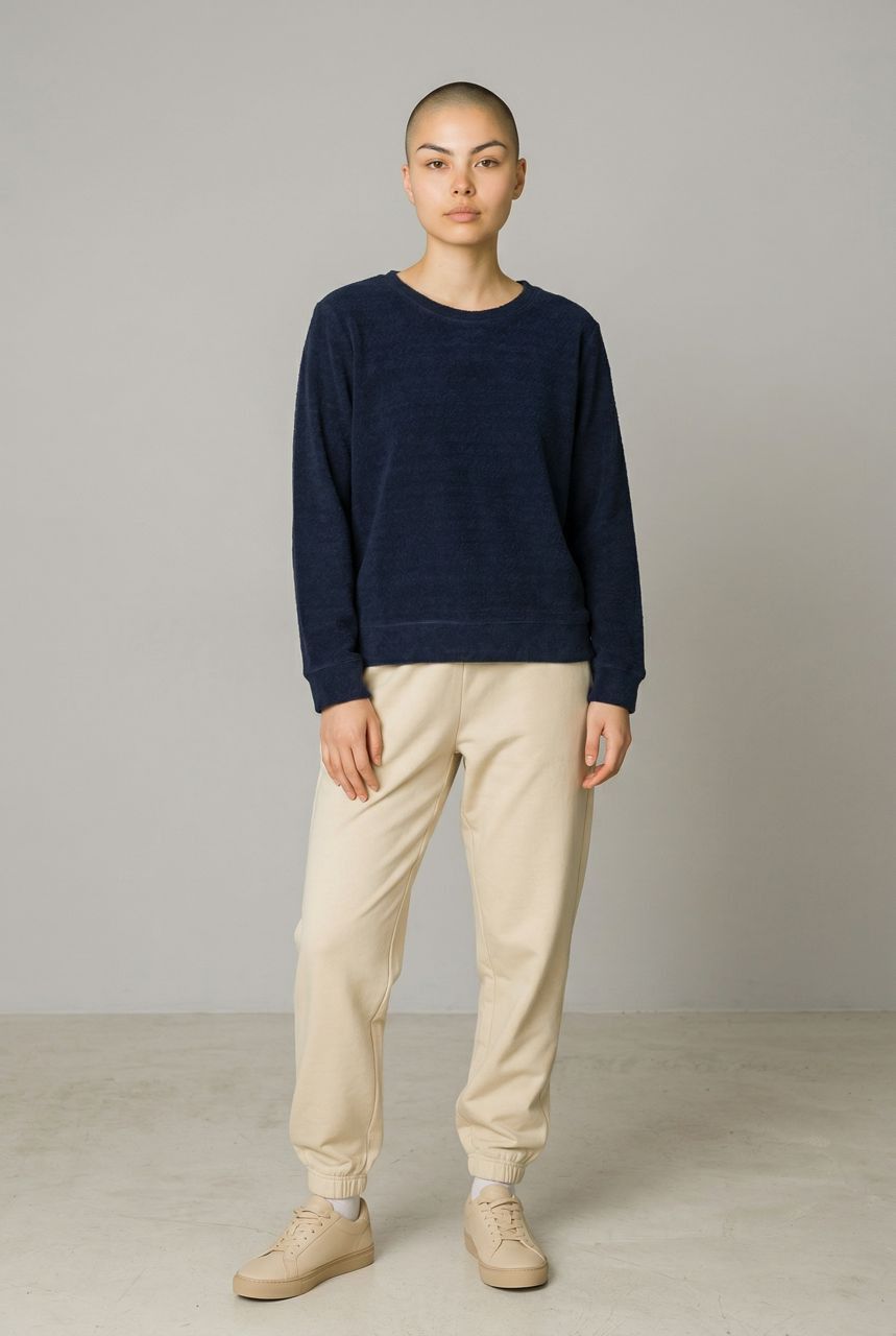 A.P.C. A.P.C. Navy Cotton Wool Crewneck Sweater Made in Japan Size US S / EU 44-46 / 1 - 1 Thumbnail