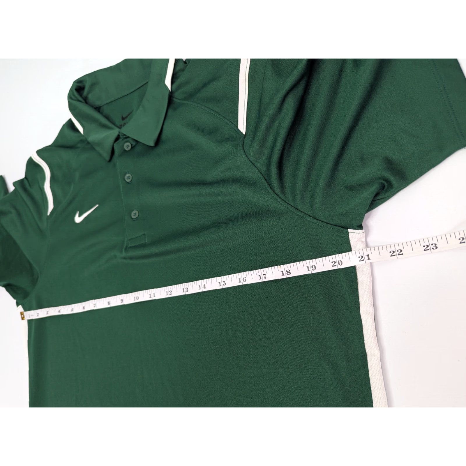 Nike Nike Golf Shirt Mens Small Green White Polo Sideline Dri Fit Athletic 706710 Size US S / EU 44-46 / 1 - 4 Thumbnail