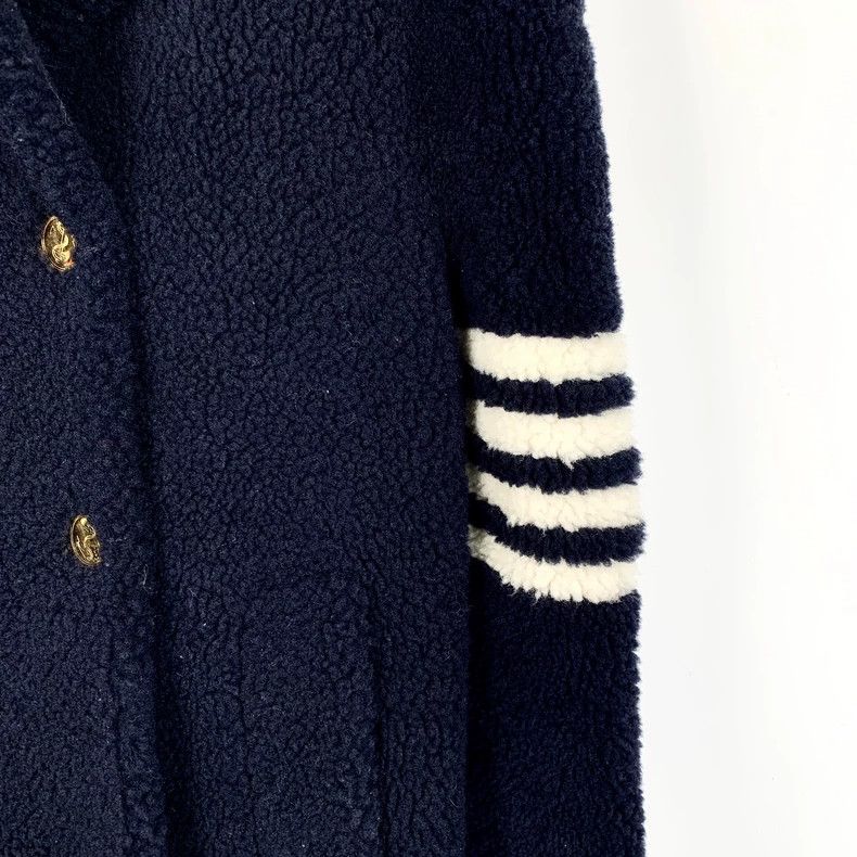 Thom Browne Thom Browne Dark blue classic four-bar lapel double-breaste Size US S / EU 44-46 / 1 - 4 Thumbnail