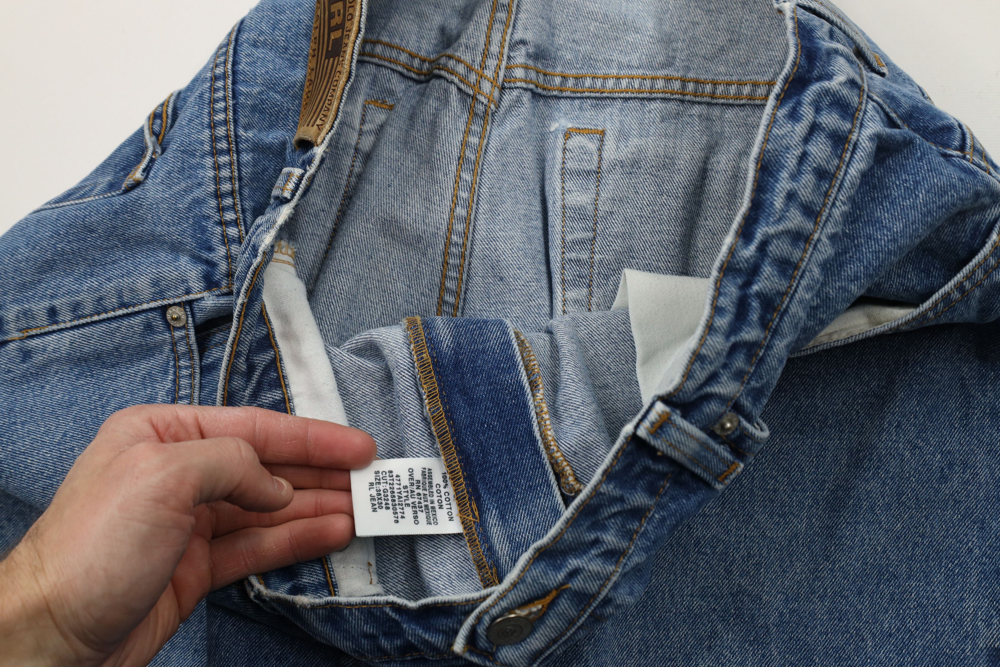 Ralph Lauren × Vintage Vintage 90s Ralph Lauren Out Relaxed Fit Denim Jeans Blue Size US 38 / EU 54 - 7 Thumbnail