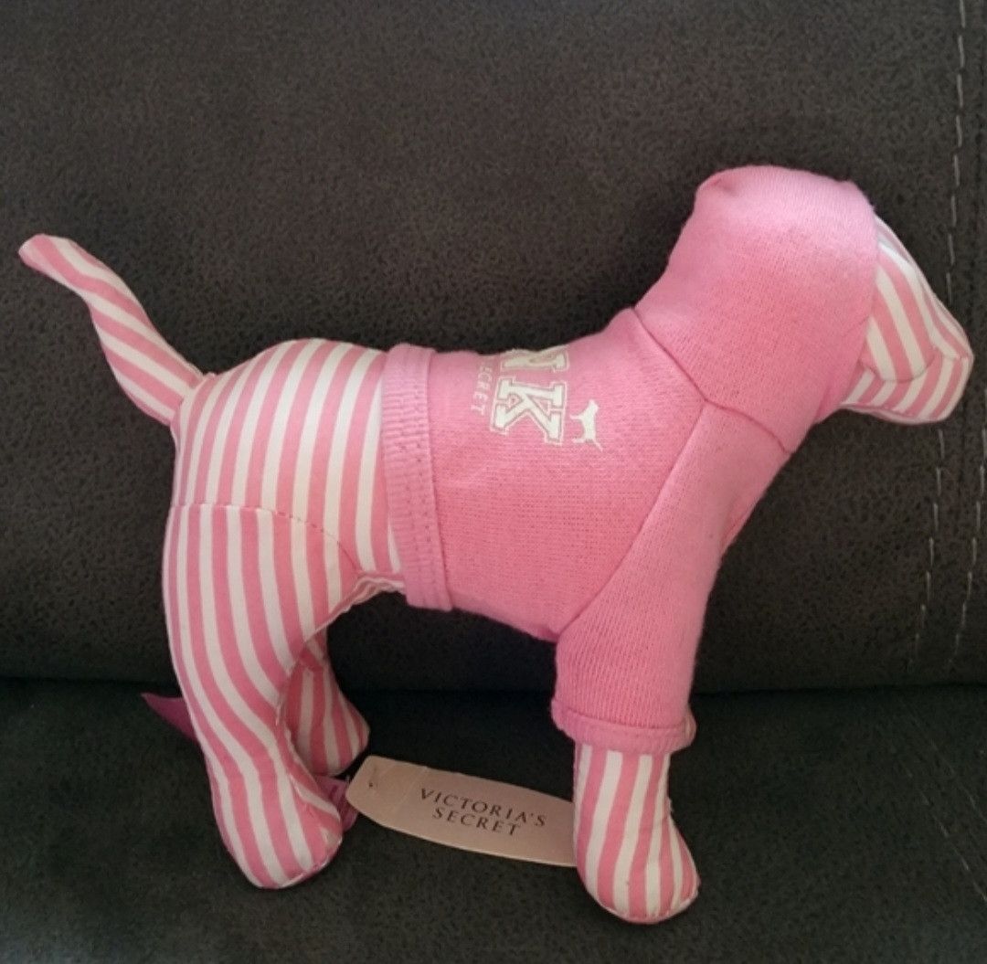 Victoria's Secret NWT Victorias Secret PINK Dog Hoodie RARE Pinstripe 2006 6.5 Size ONE SIZE - 2 Thumbnail