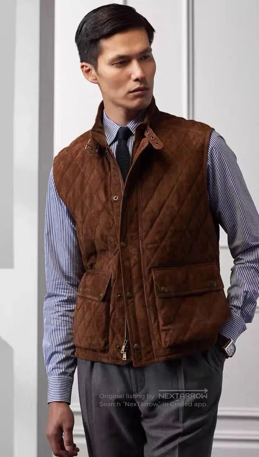 Polo Ralph Lauren Ralph Lauren RL Diamond Suede Hunting Vest. Size US XL / EU 56 / 4 - 1 Thumbnail