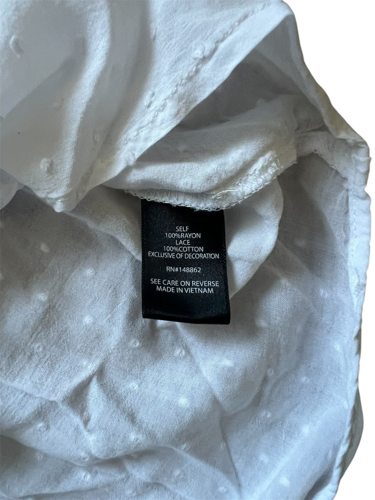 Torrid Torrid White Bell Sleeve Lace Button Down Blouse | 0 (large) Size L / US 10 / IT 46 - 3 Thumbnail