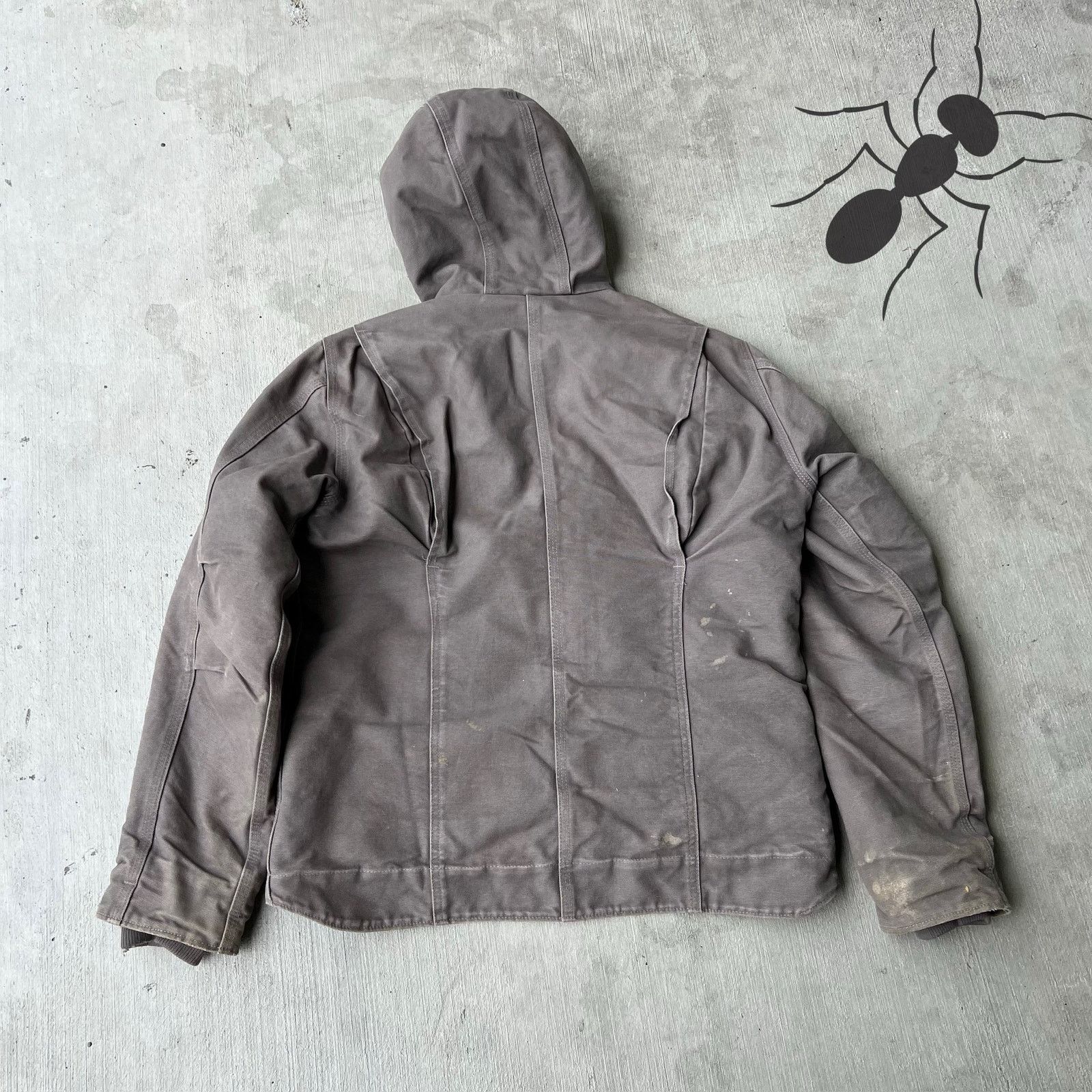 Carhartt × Vintage Carhartt WOMENS WJ141 gray hooded work wear jacket Size US S / EU 44-46 / 1 - 5 Thumbnail