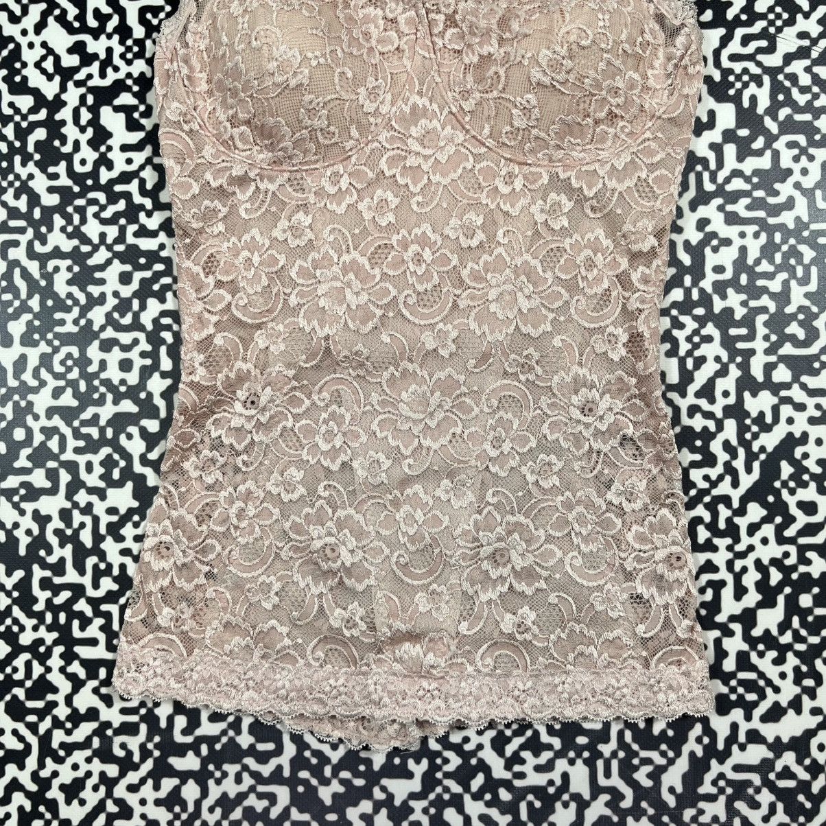 Japanese Brand Vintage Y2K Sexy Mesh Floral Style Retro Tank Top Sleeveless Size S / US 4 / IT 40 - 8 Thumbnail