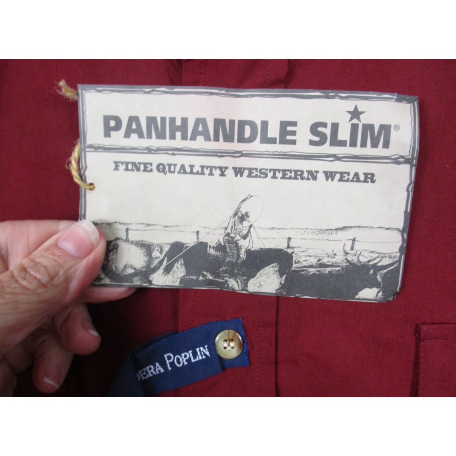Vintage Panhandle Slim Shirt Mens Large Red Western Pearl Snap Embroidered Cowboy Ranch Size US L / EU 52-54 / 3 - 3 Thumbnail