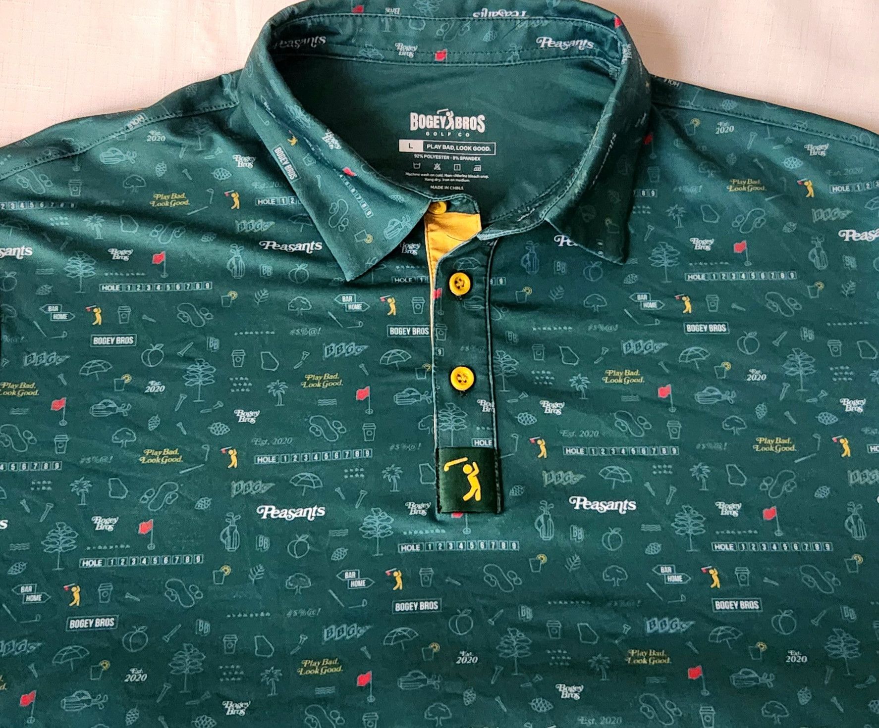 Bogey Boys Bogey Bros Golf Polo Men's SZ Large AOP All Over Print Size US L / EU 52-54 / 3 - 5 Thumbnail