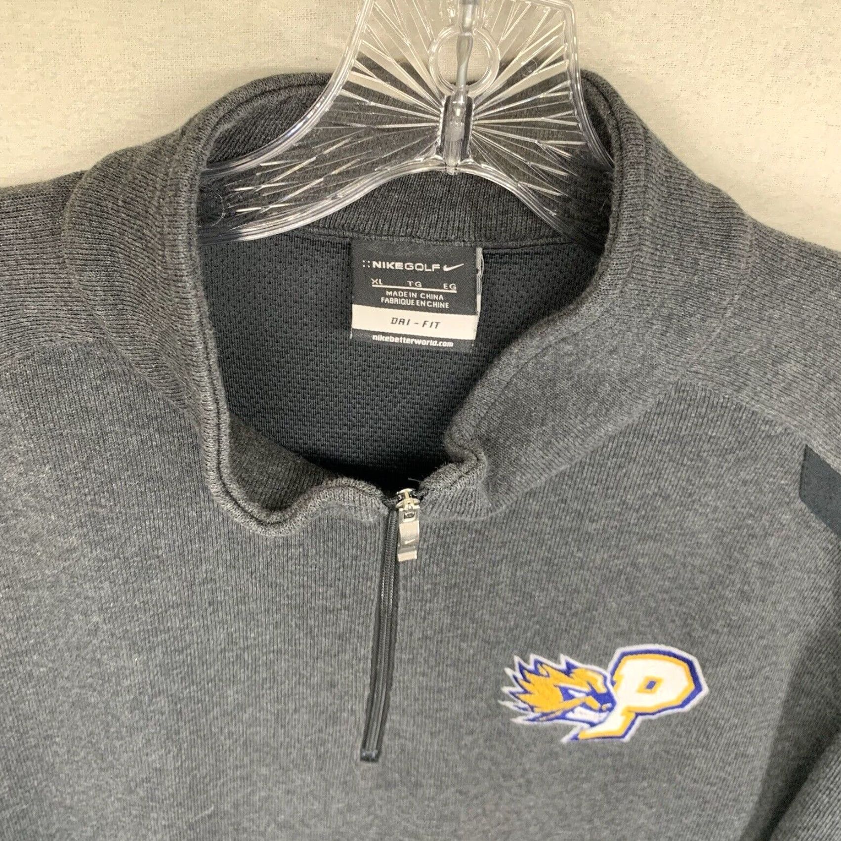 Nike VINTAGE Nike Golf Men's Jacket XL Gray 1/4 Zip Dri-Fit Pullover Athletic Activewear Size US XL / EU 56 / 4 - 6 Thumbnail