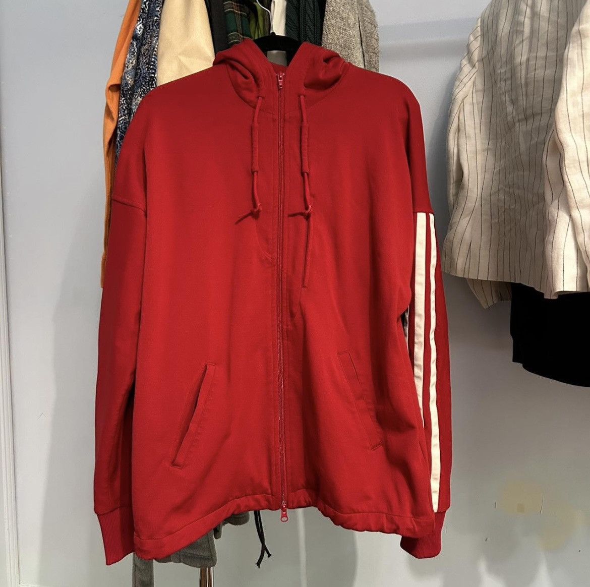 Y-3 Y-3 Red Zip Up Tech Hoodie Size US M / EU 48-50 / 2 - 1 Thumbnail