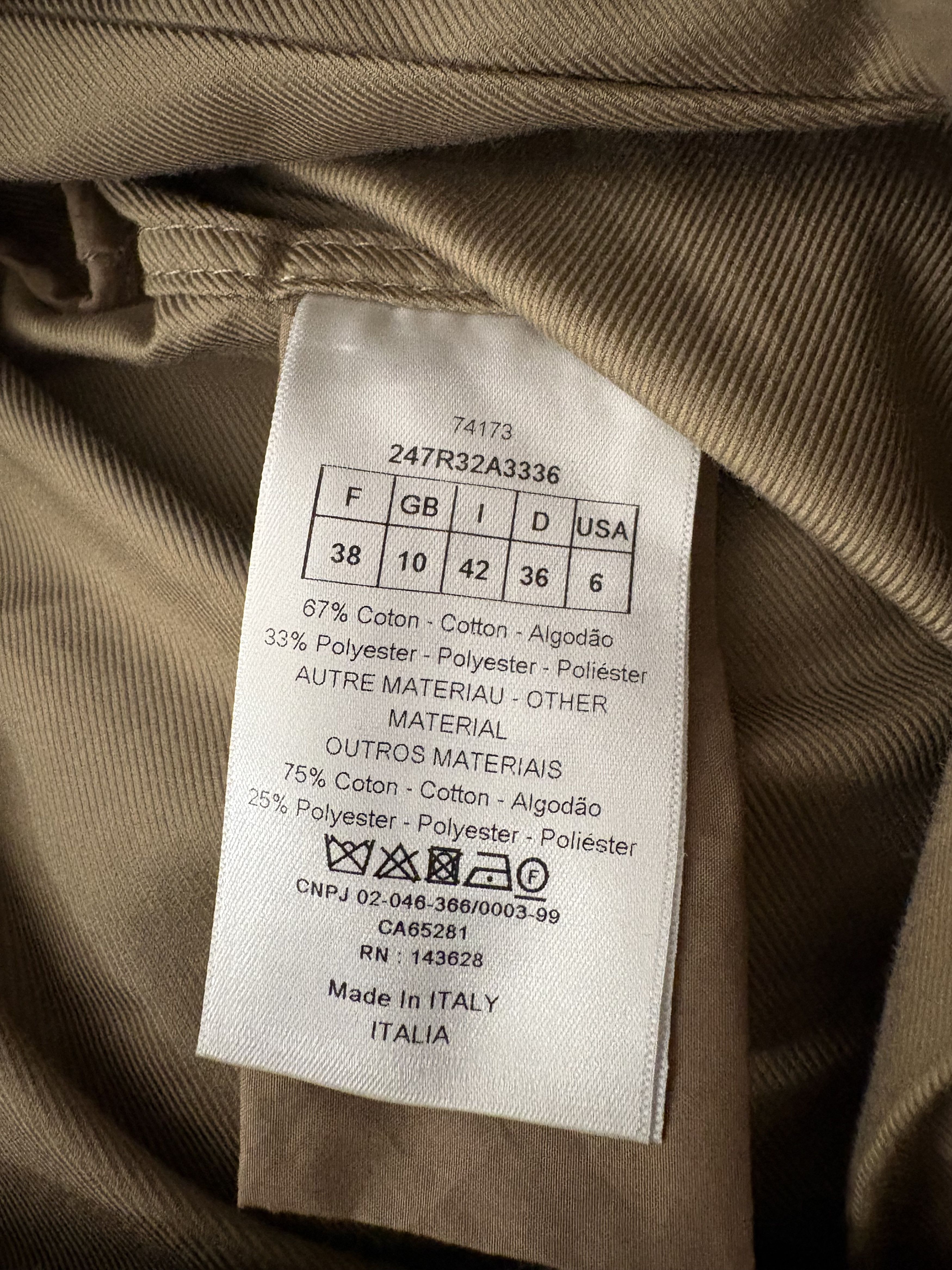 Dior Dior Belted Cotton Trench Coat Midi Dress in Tan SZ 6 NWOT Size S / US 4 / IT 40 - 13 Thumbnail