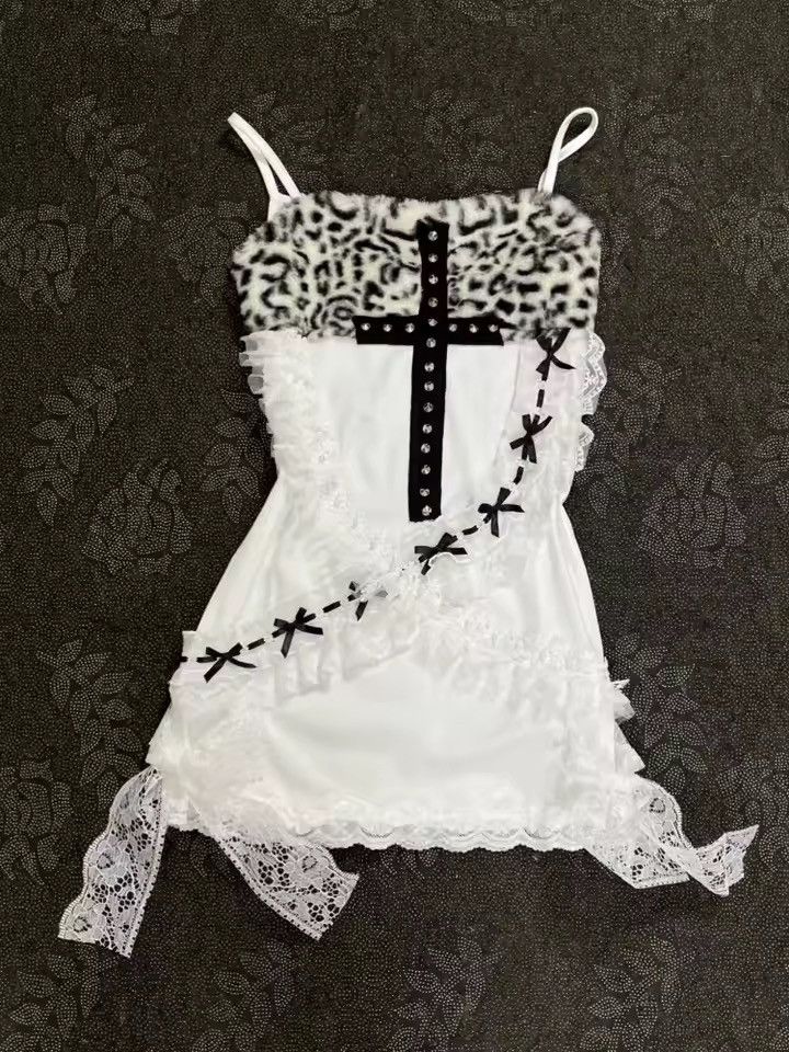 Other Y2k Leopard Mini Gothic Cross Punk Dress Size S / US 4 / IT 40 - 1 Thumbnail