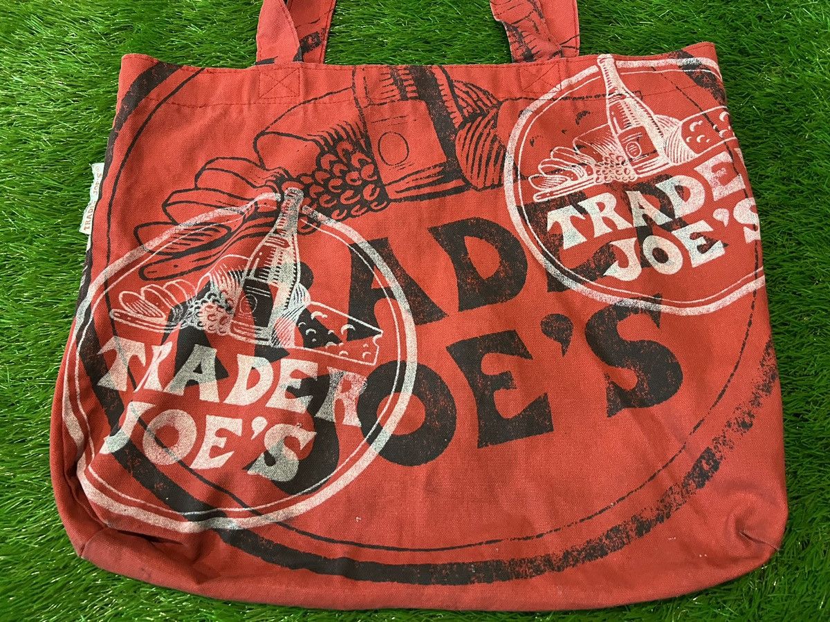 Vintage Rare Vintage Trader Joe’s Made in USA Canvas Tote Bag Red Size ONE SIZE - 2 Thumbnail
