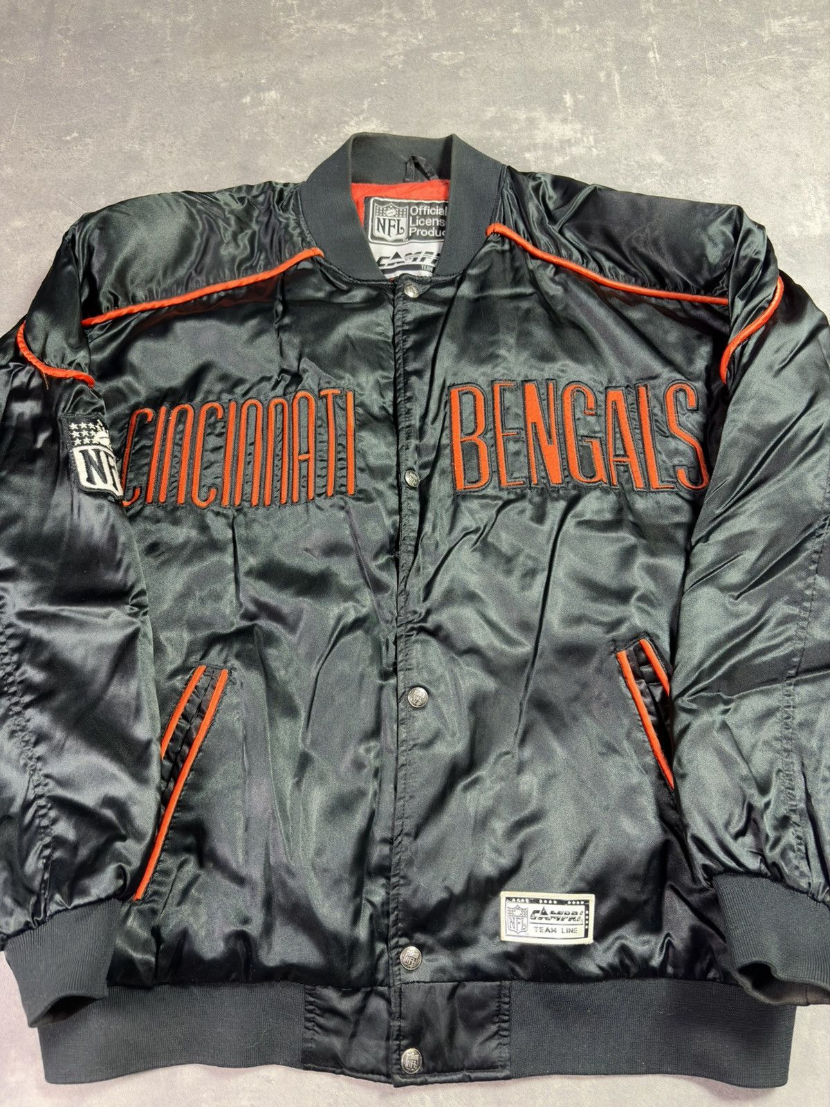 NFL 90s Cincinnati Bengals Campri NFL Team Line Varsity Bomber Size US XXL / EU 58 / 5 - 7 Thumbnail