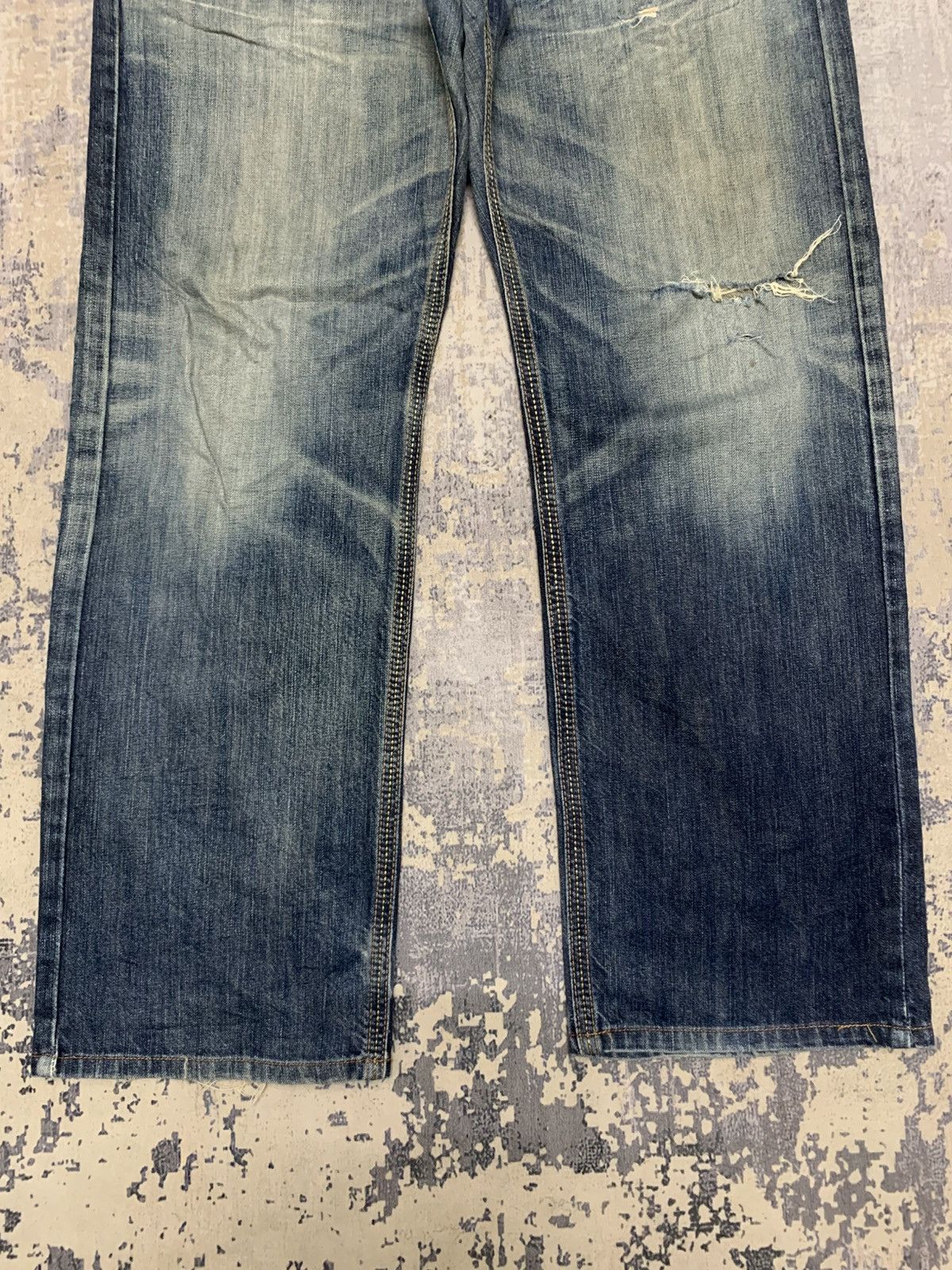 If Six Was Nine Edwin XV Navajo Distress Faded Denim Bootcut Mudmax Goa Size US 34 / EU 50 - 3 Thumbnail
