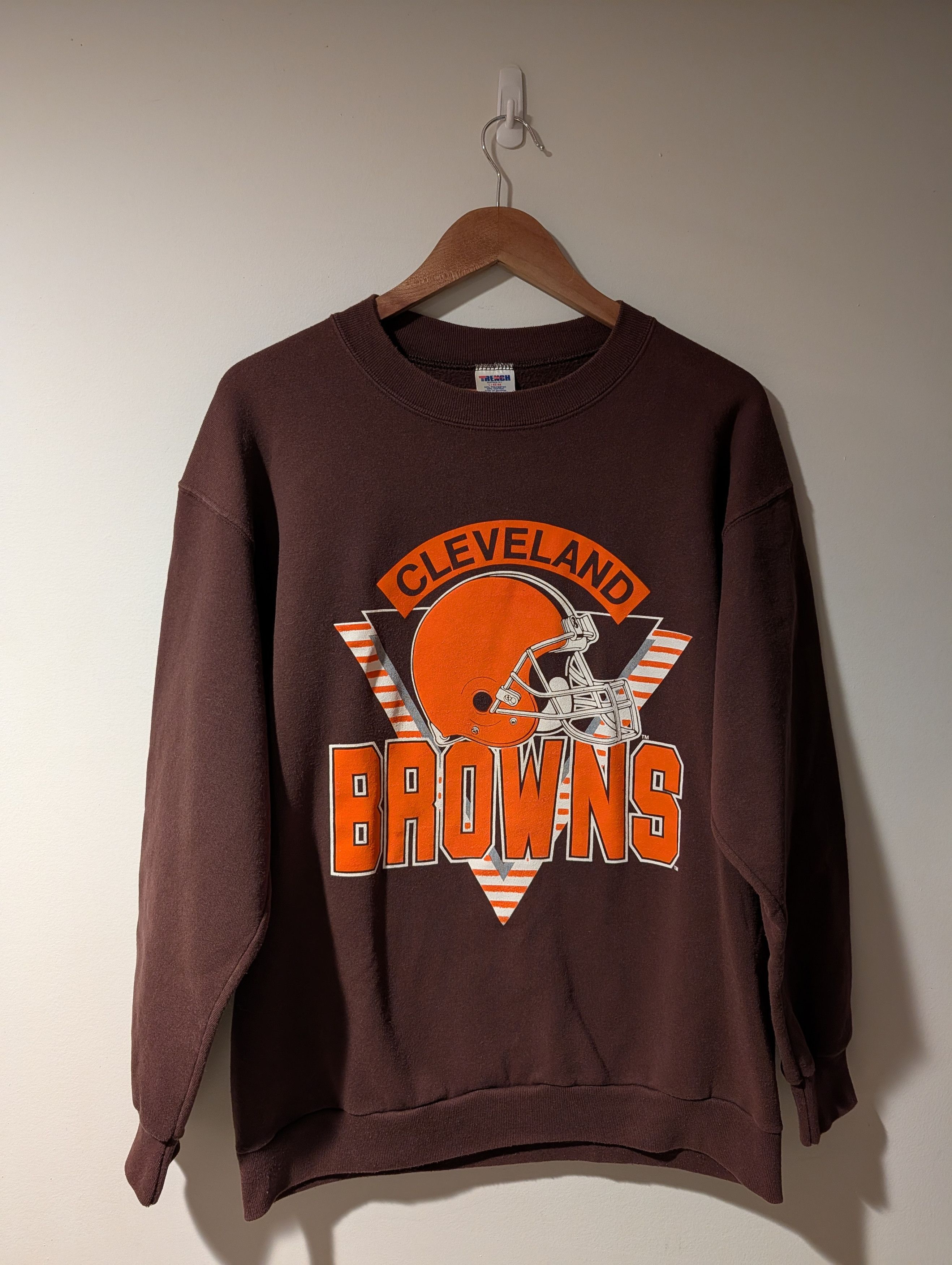 NFL Vintage 90s Cleveland Browns NFL Football Helmet Sweatshirt Size US L / EU 52-54 / 3 - 1 Thumbnail