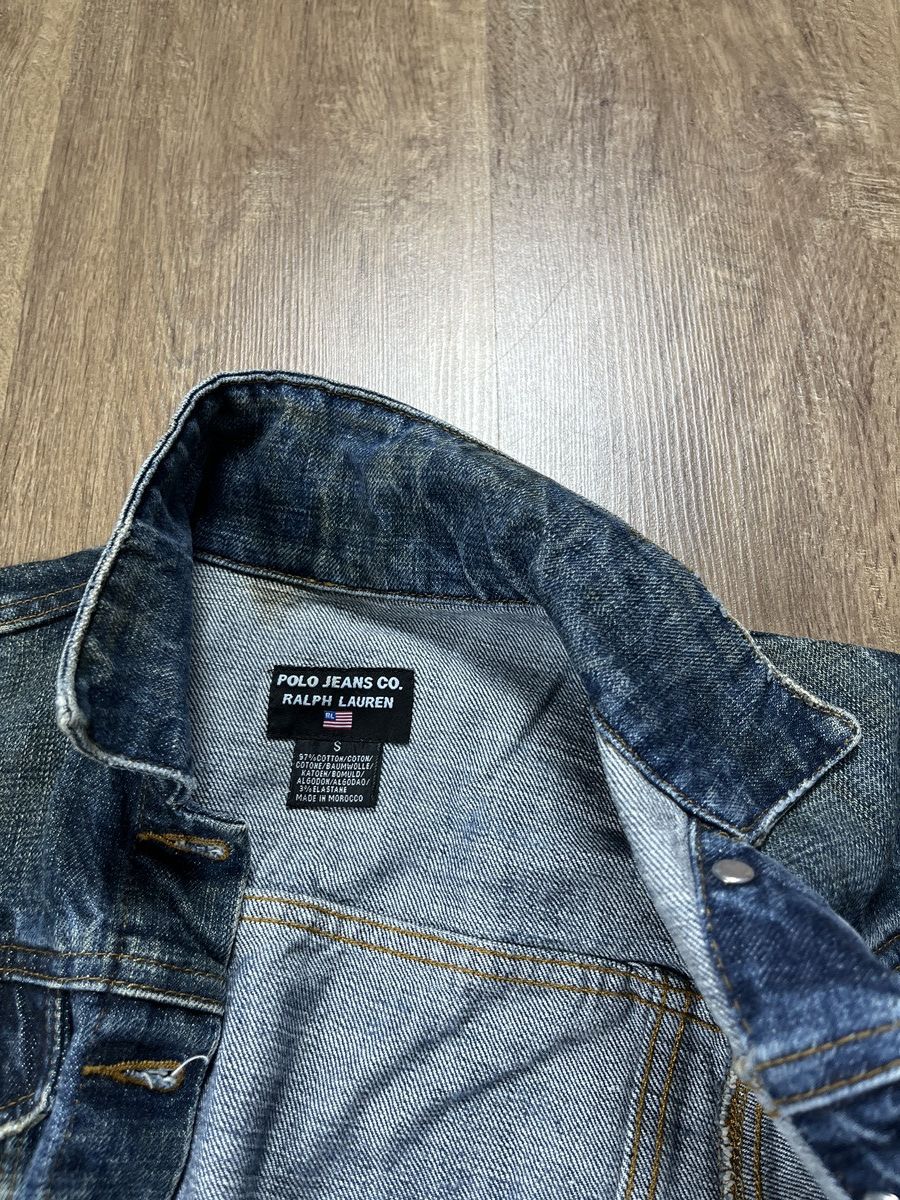 Polo Ralph Lauren × Vintage ➕ distressed polo jeans Ralph Lauren trucker denim jacket Size S / US 4 / IT 40 - 10 Thumbnail