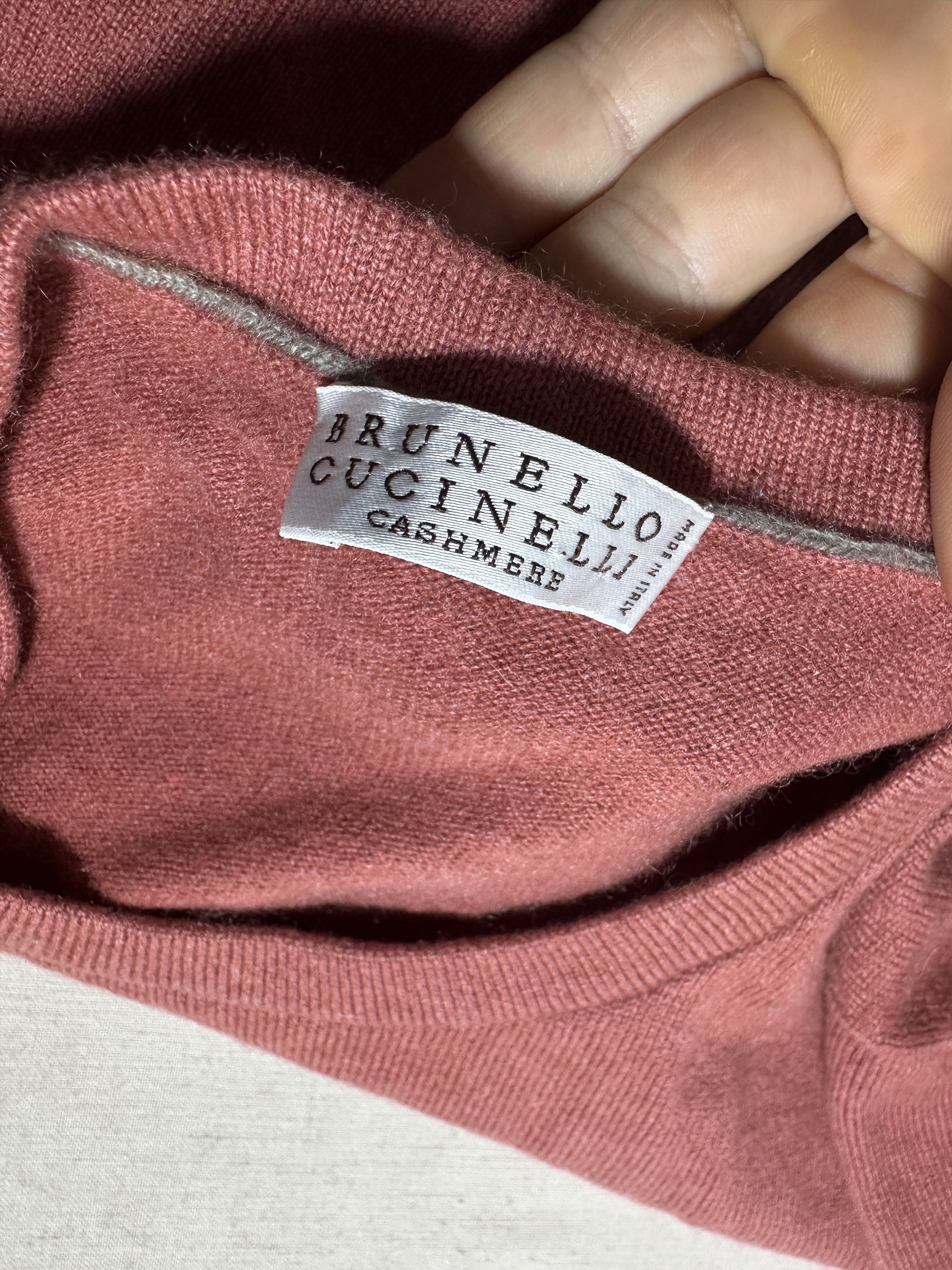 Brunello Cucinelli Brunello Cucinelli Cashmere Sweater Dusty Rose Size XL Size XL / US 12-14 / IT 48-50 - 3 Thumbnail